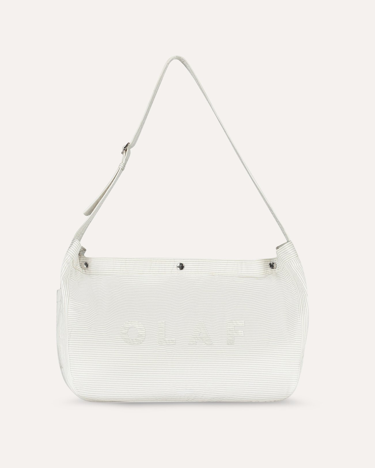 OLAF Stripe Newspaper Bag WIT 1