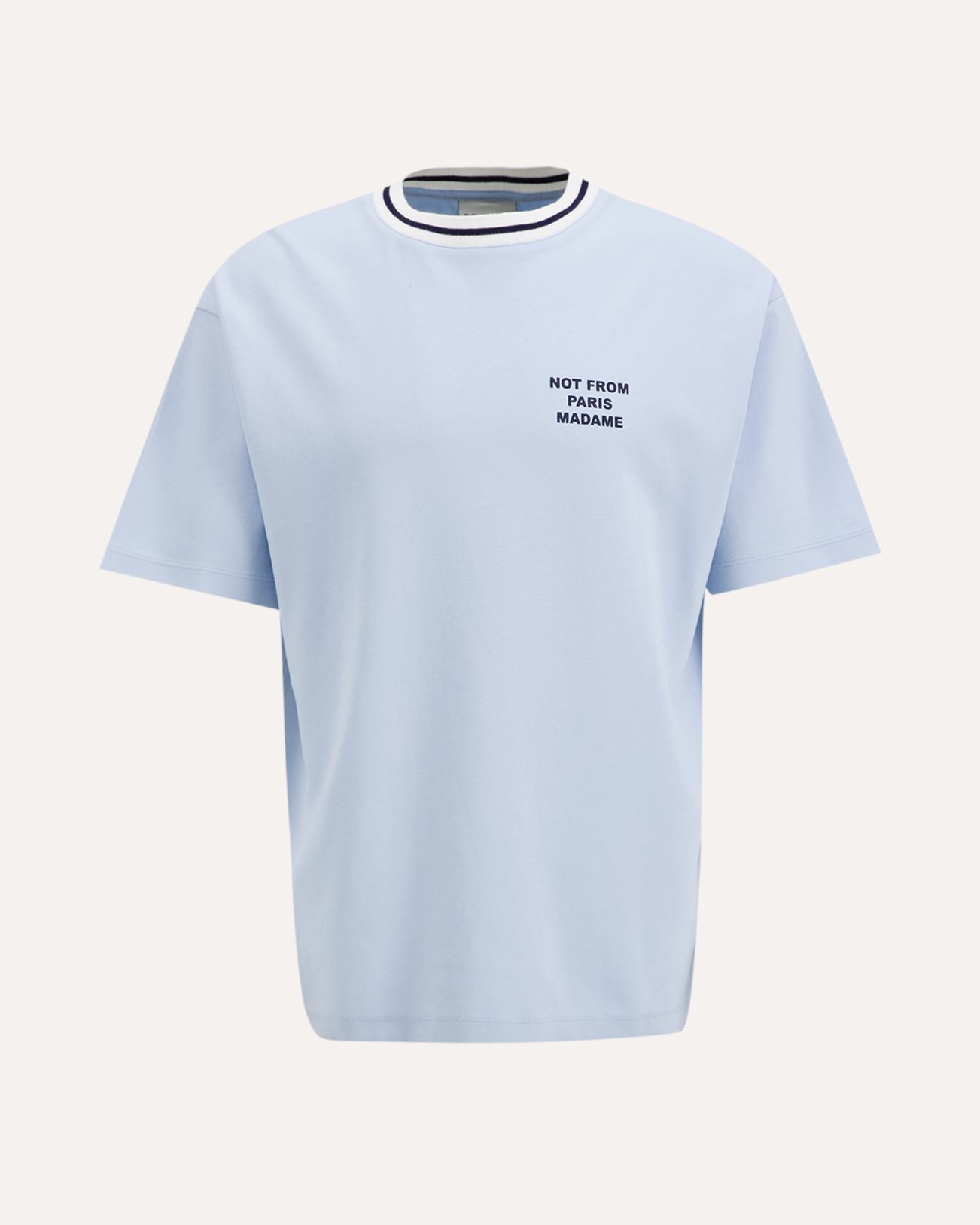 Drole de Monsieur T-Shirt Slogan Sport LICHTBLAUW 1