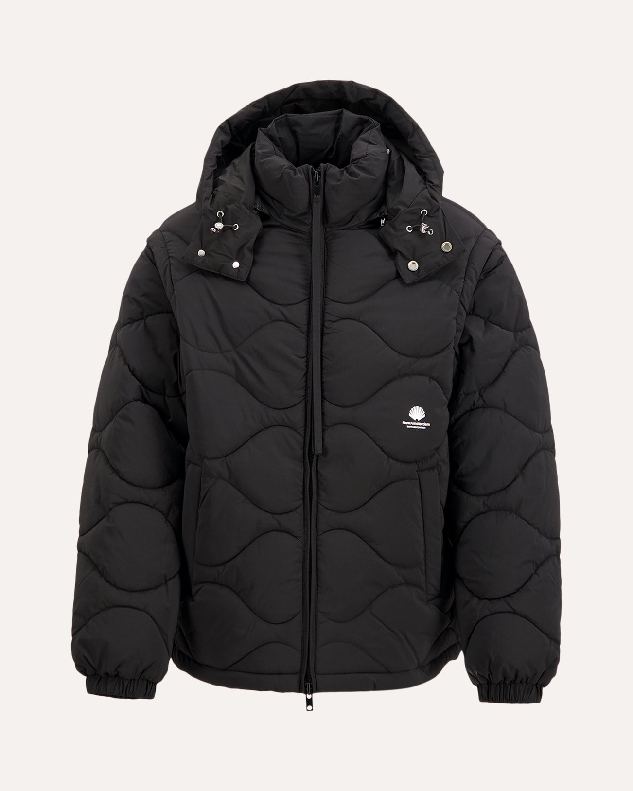 New Amsterdam Surf Association Detachable Jacket ZWART 1