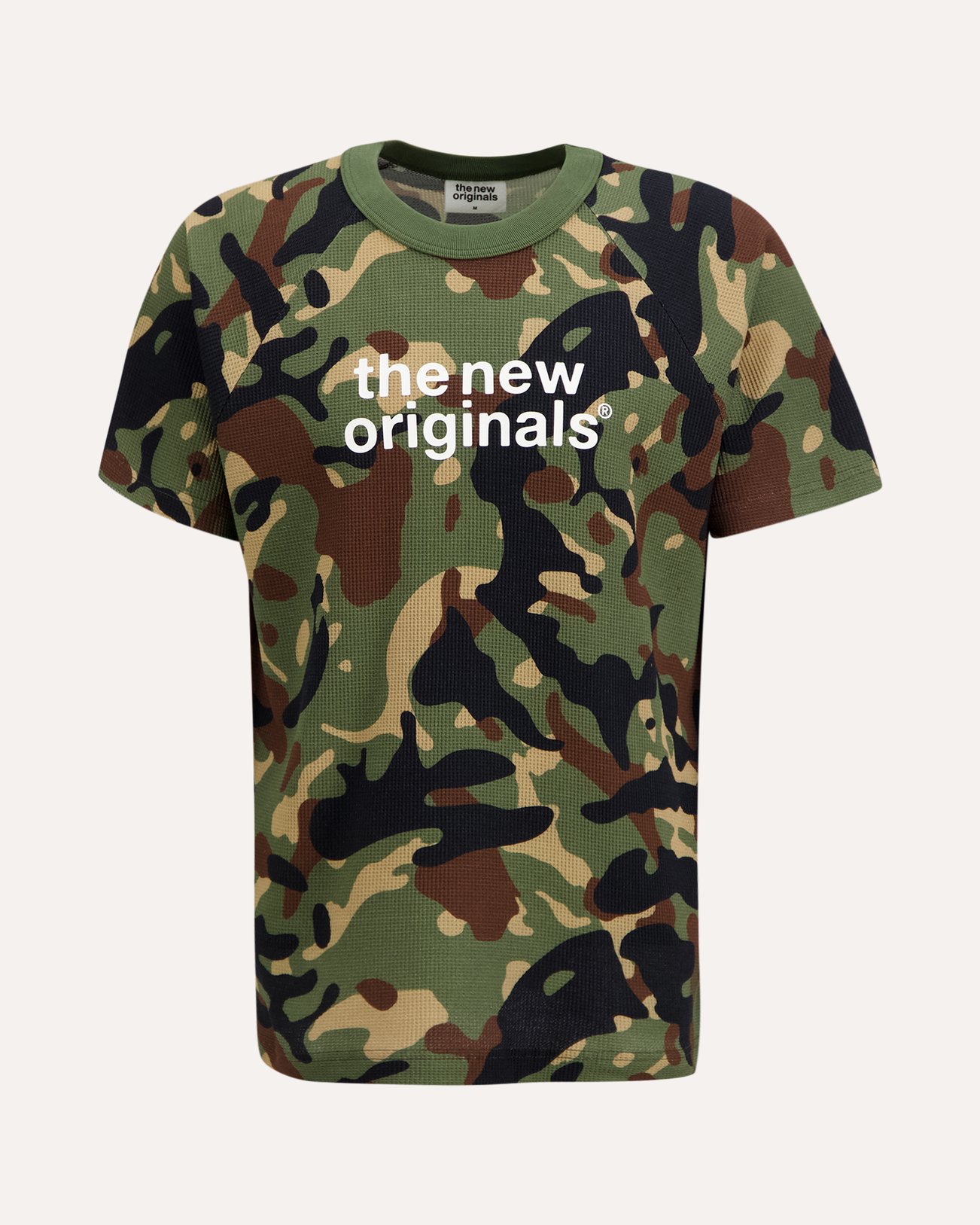 The New Originals Emblem Camo Waffle Tee GROEN 1