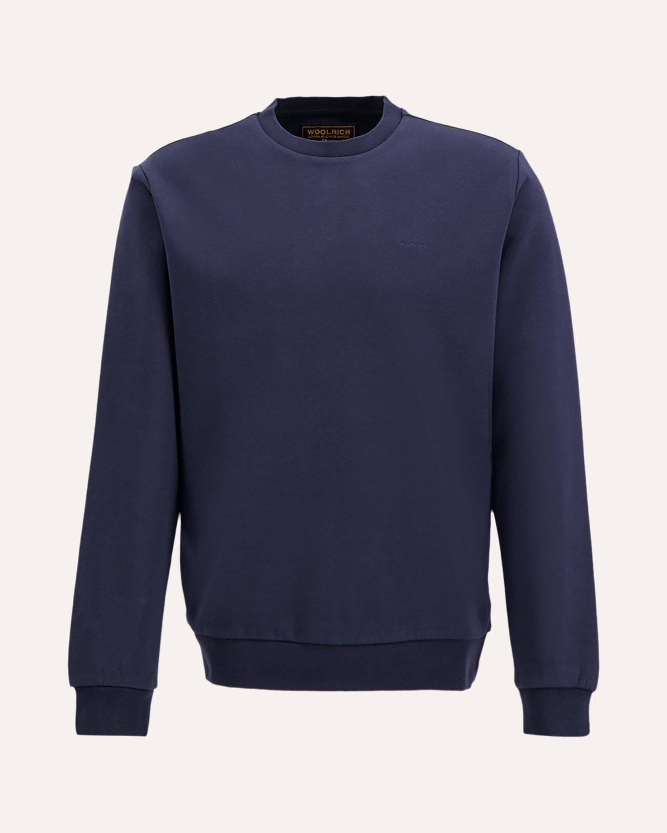 Woolrich Logo Interlock Crewneck BLAUW 1
