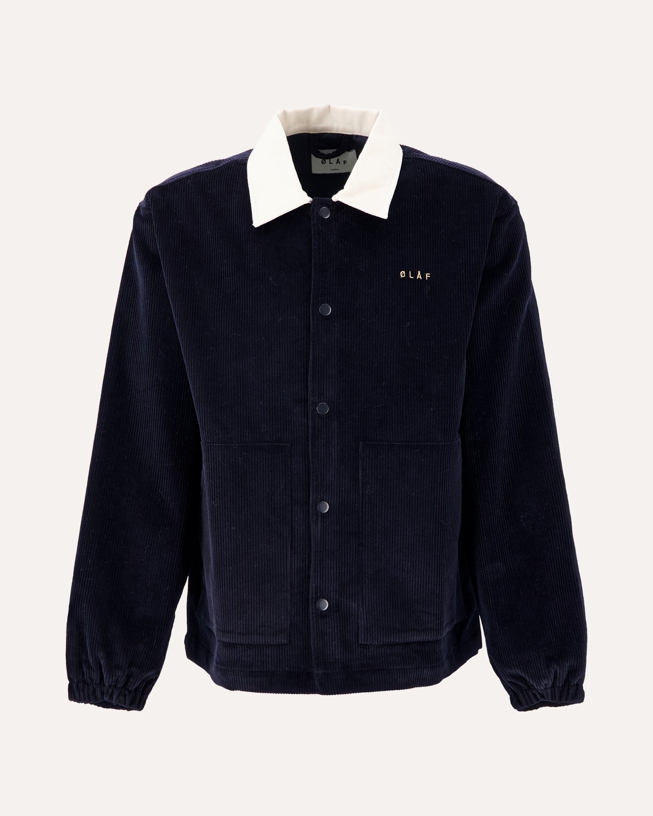 OLAF Corduroy Coach Jacket BLAUW 1