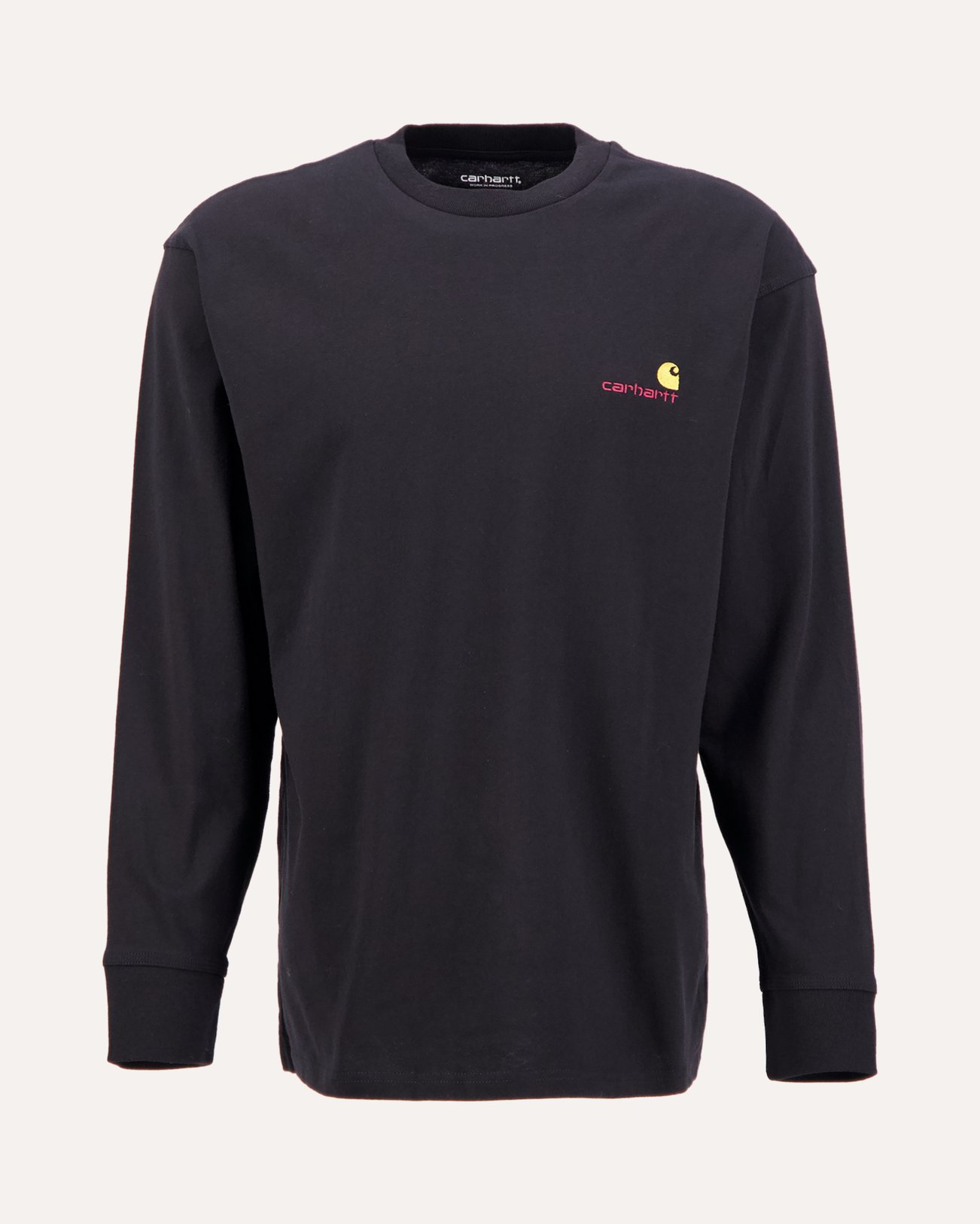 Carhartt WIP L/S American Script T-Shirt ZWART 1