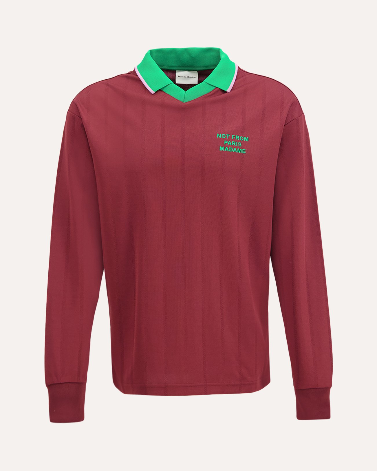 Drole de Monsieur Slogan Longsleeve Polo ROOD 1