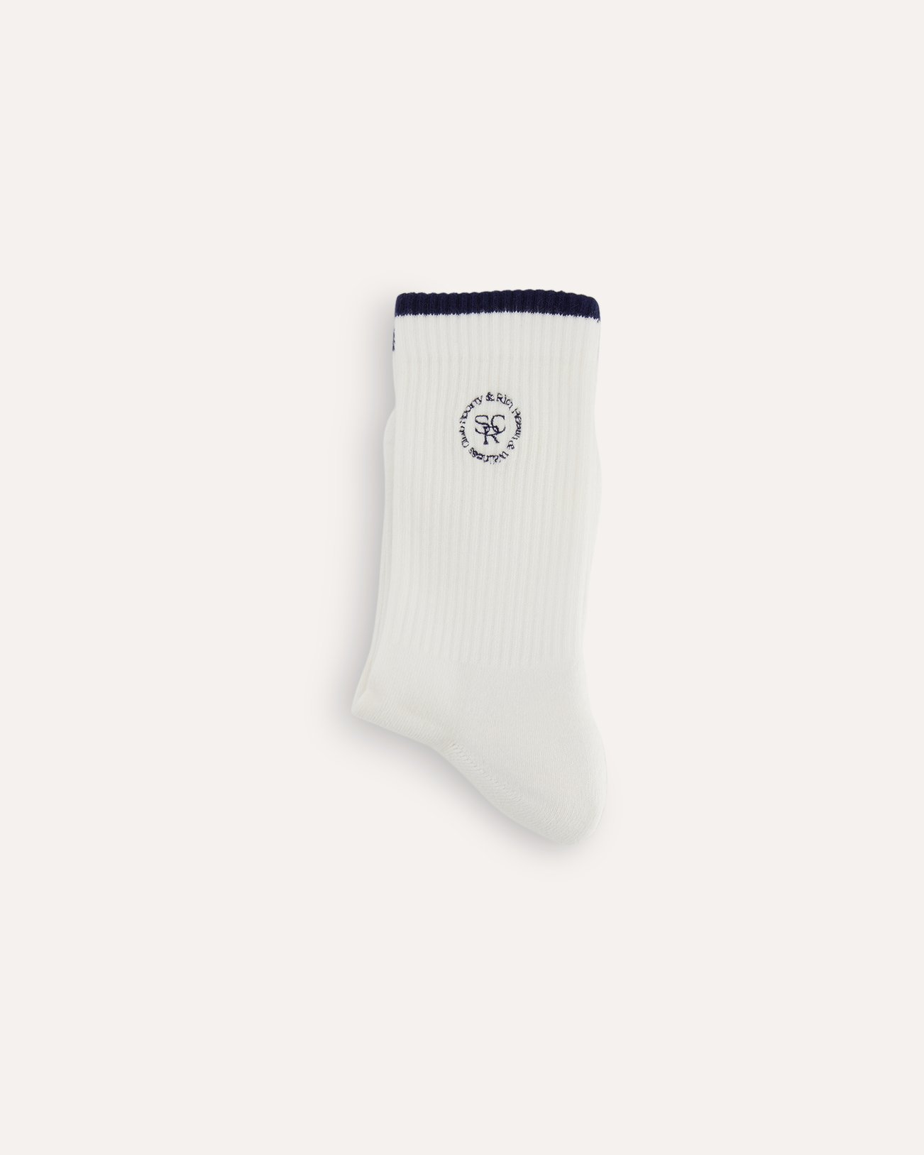 Sporty & Rich Srhwc Embroidered Socks White/Navy WIT 1