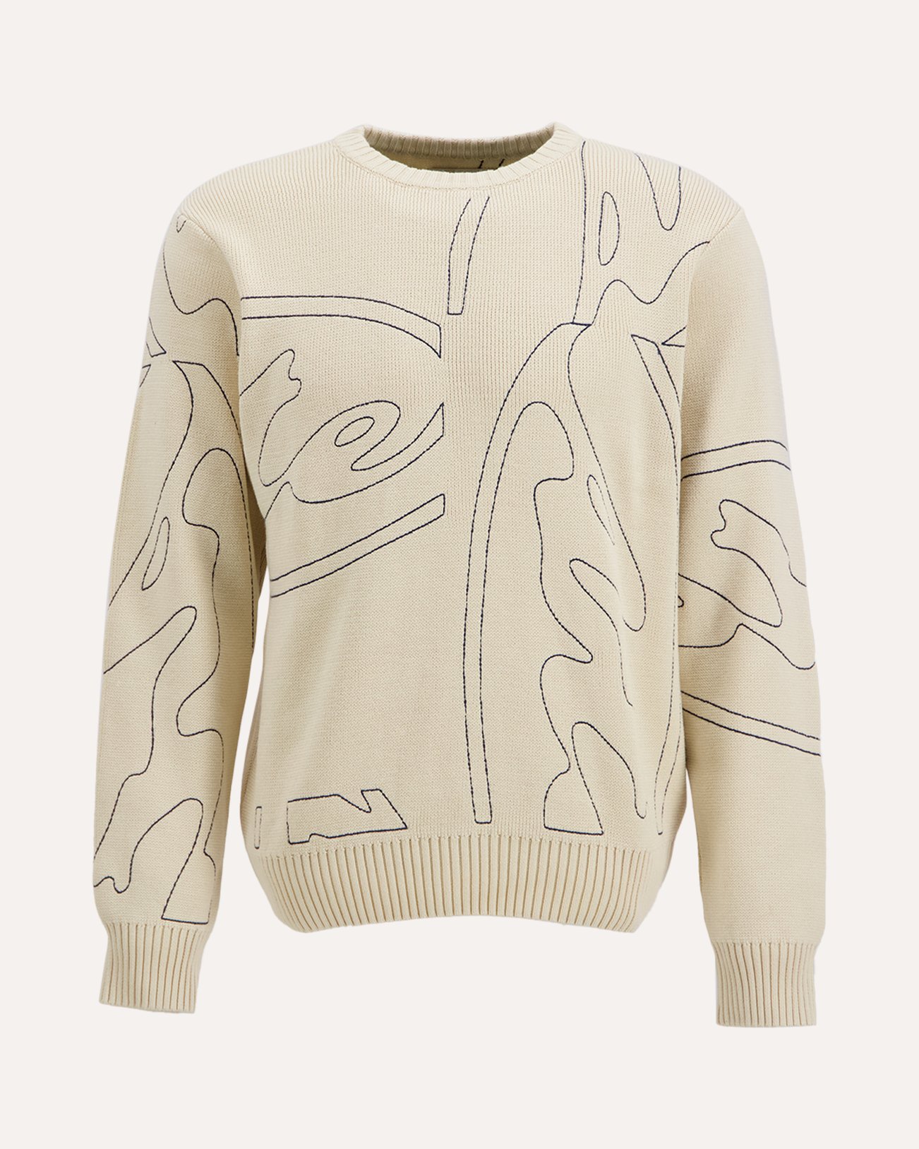 Arte Antwerp Allover Circle Logo Knit BEIGE 1