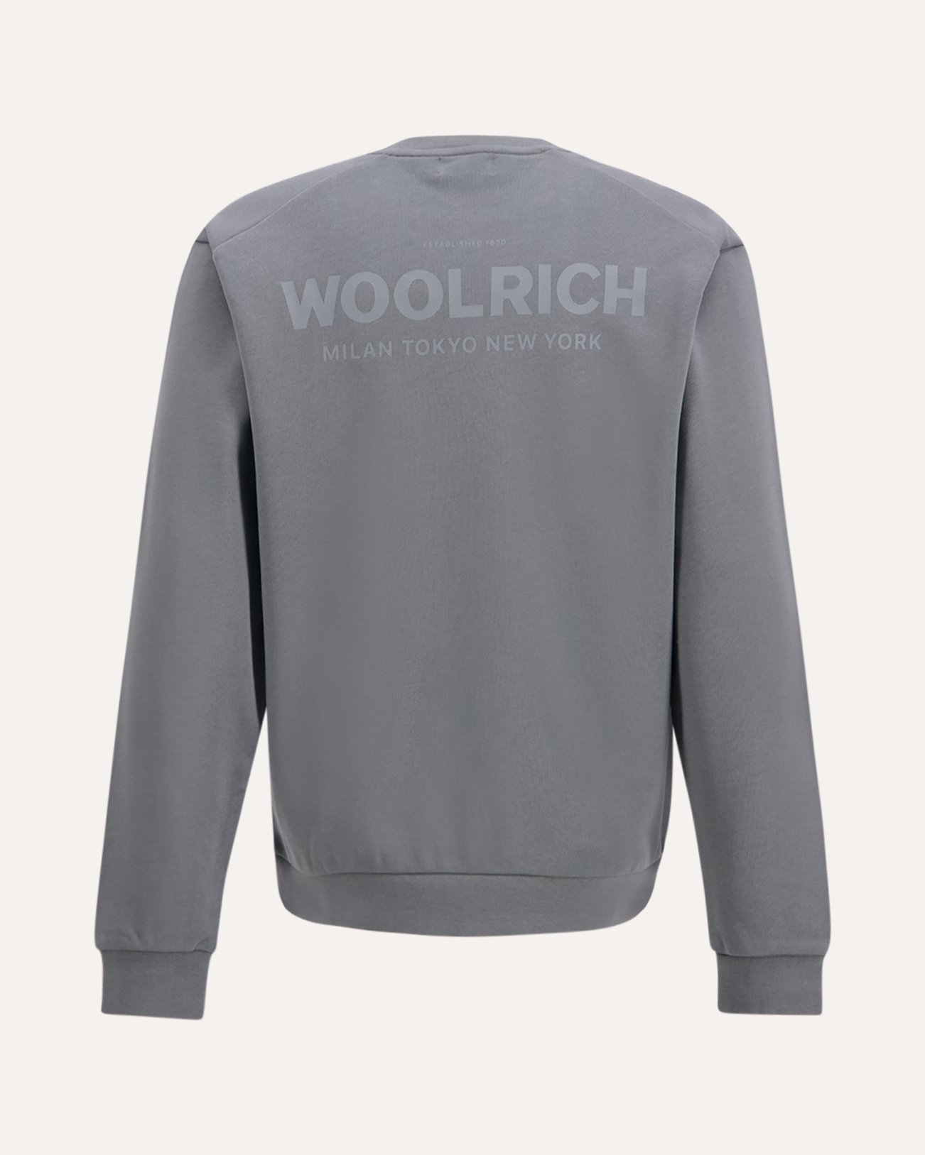 Woolrich Macro Logo Crewneck GRIJS 1