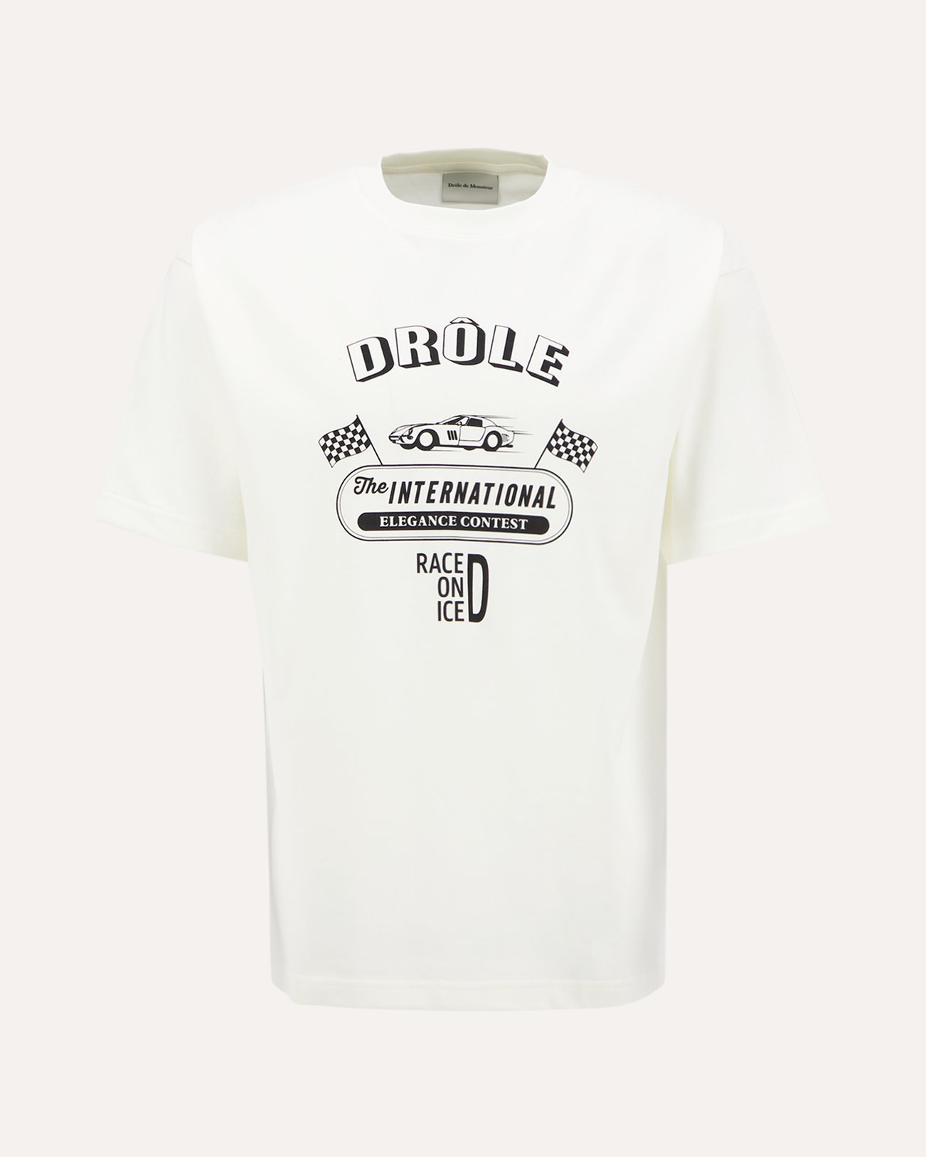 Drole de Monsieur Le T-Shirt Race On Ice WIT 1