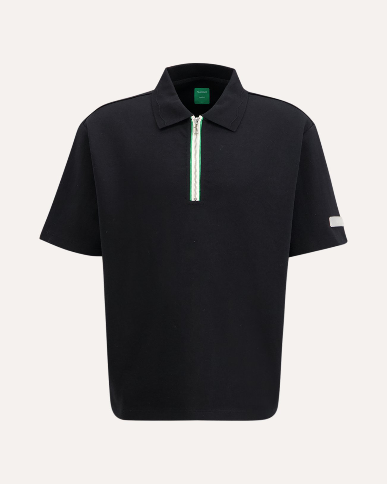 Flaneur Zip Polo ZWART 1