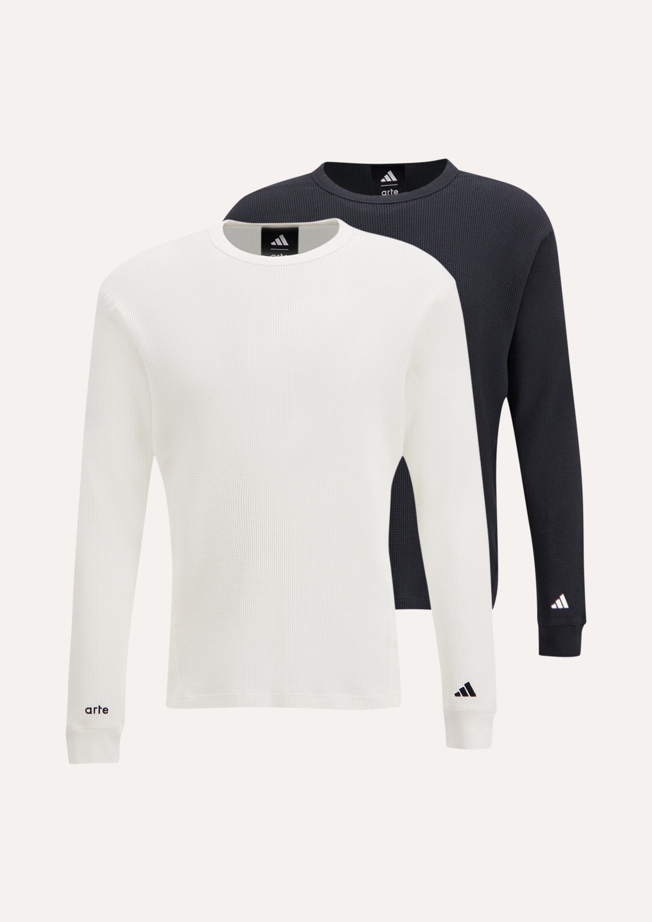 adidas adidas x Arte Antwerp 2-Pack Waffle-Knit Longsleeves ZWART 1