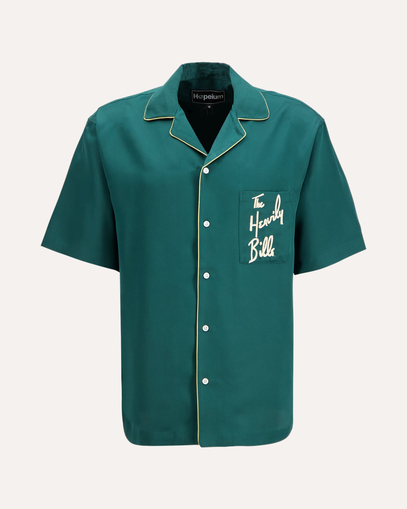 Hopeium Silk Pyjama Shirt S/S GROEN 1