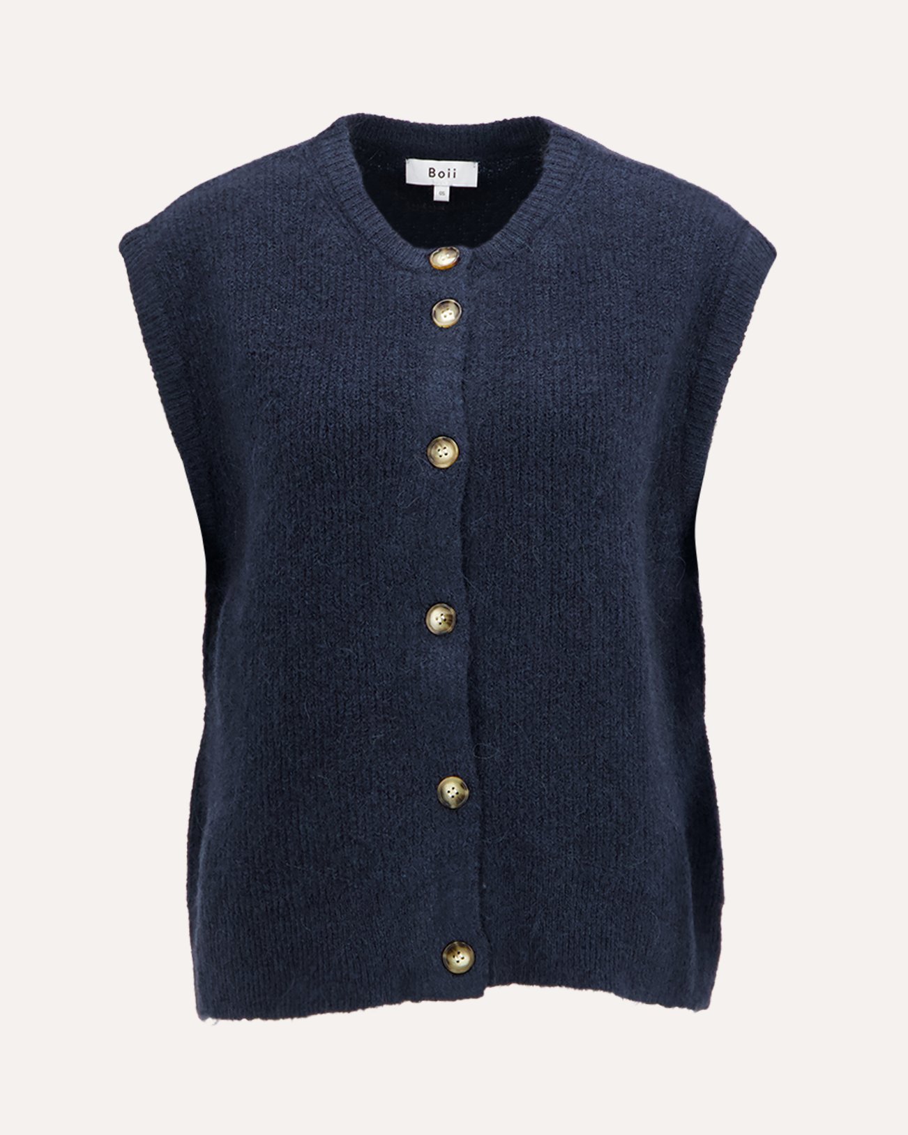 Boii Studios Hirse Vest Knit DONKERBLAUW 1