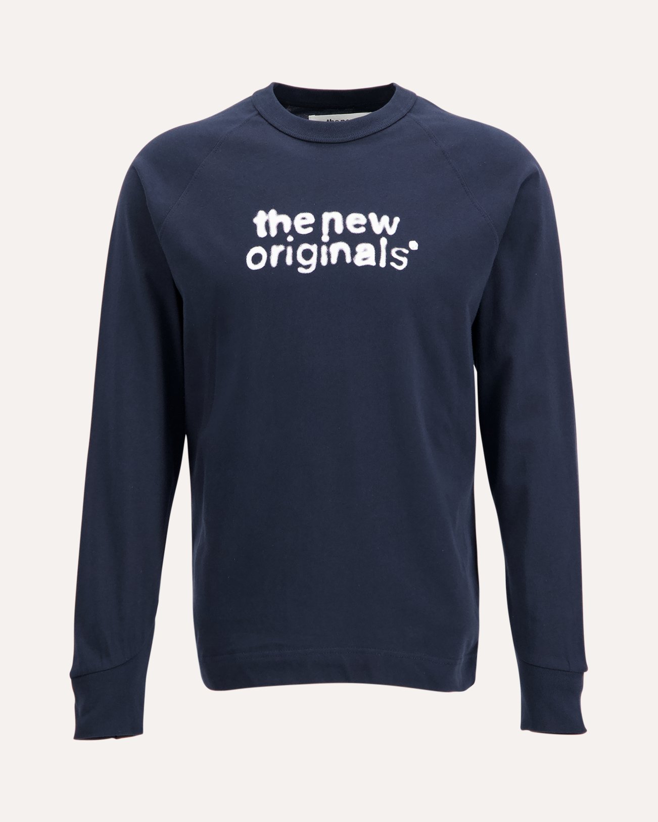 The New Originals Airbrushed Emblem Raglan Longsleeve DONKERBLAUW 1