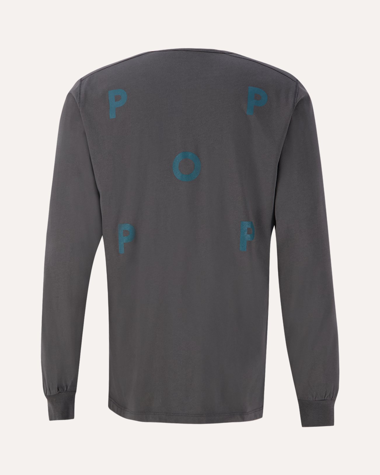 POP Trading Company Logo Longsleeve T-Shirt GRIJS 1