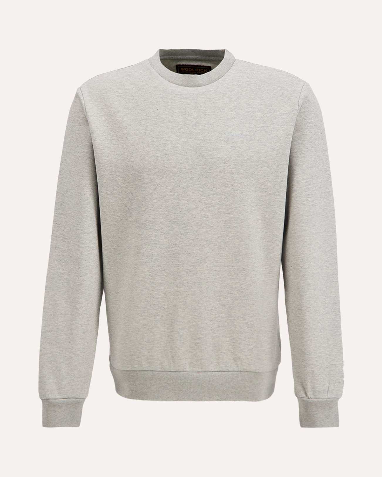 Woolrich Logo Interlock Crewneck LICHTGRIJS 1