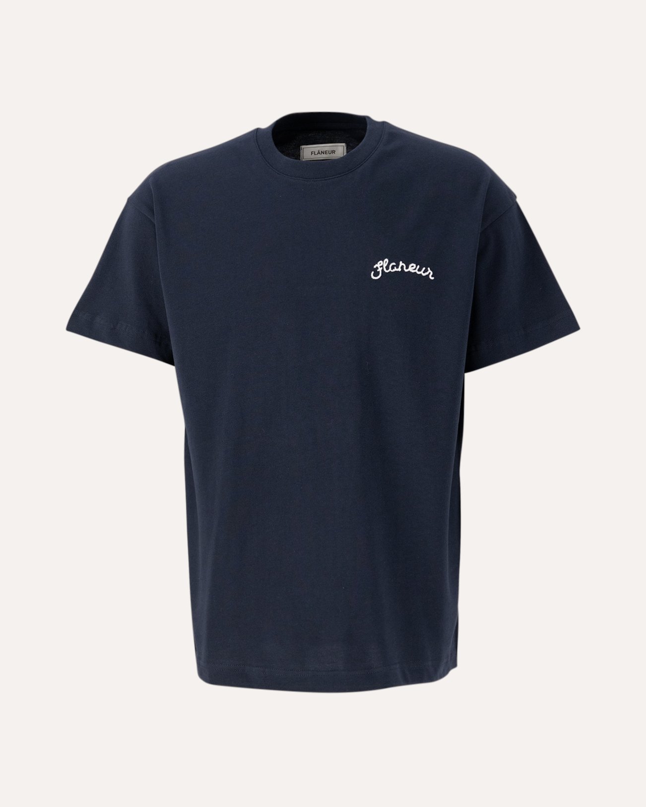 Flaneur Signature T-Shirt DONKERBLAUW 1