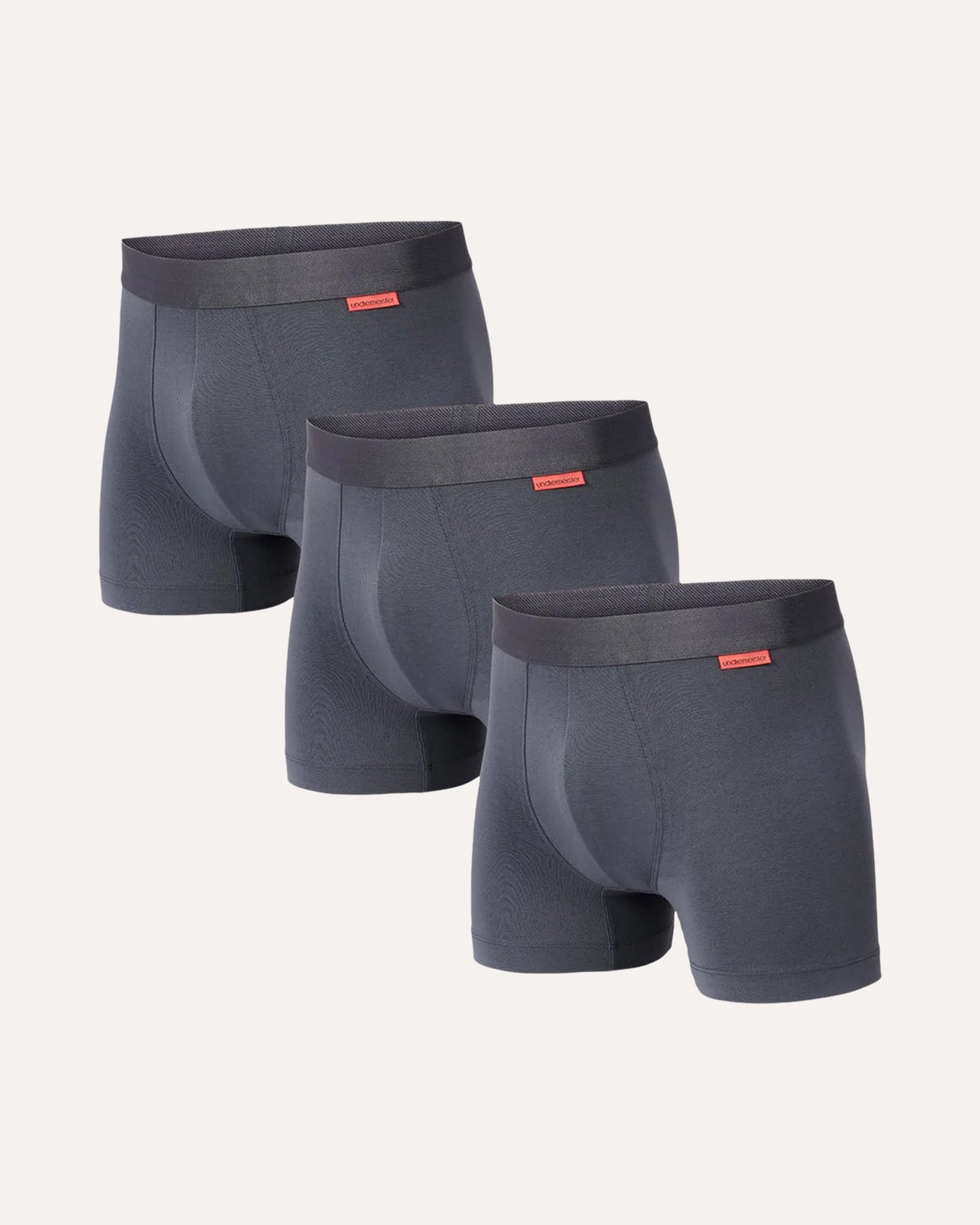 Undiemeister Grey Boxer Short 3-Pack Lava Rock GRIJS 1