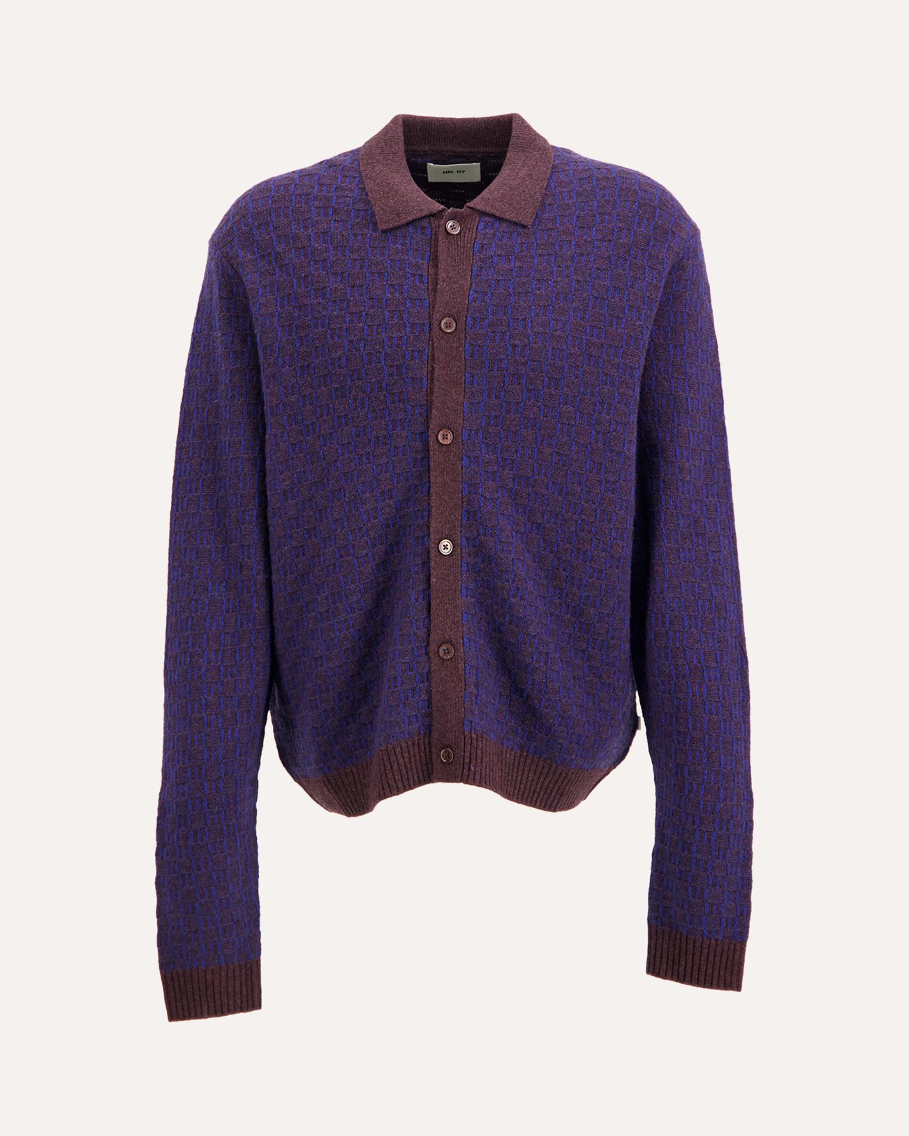 NN.07 Thor Polo Cardigan 60004 DONKERBRUIN 1