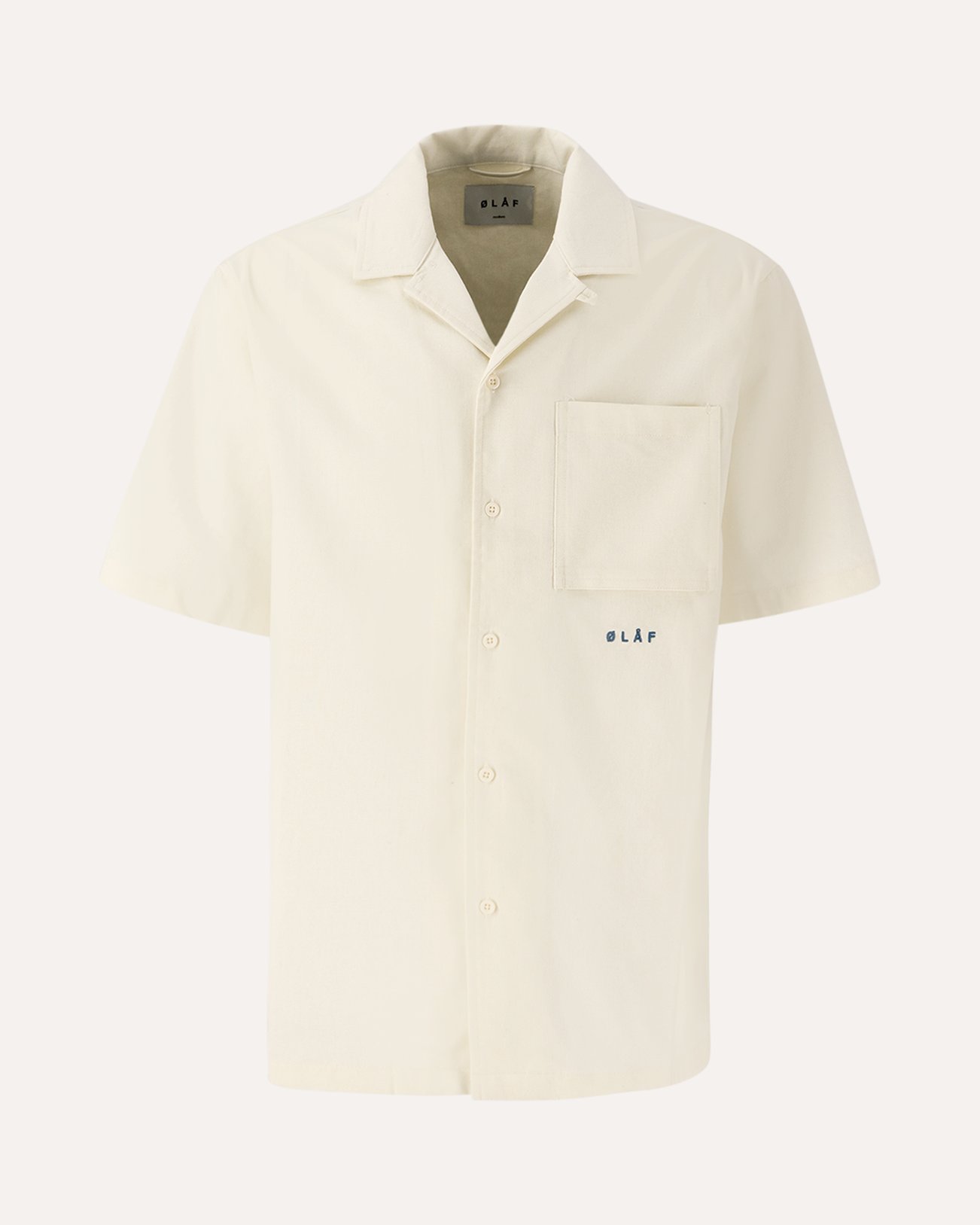 Olaf Hussein Cotton Linen Ss Shirt OFFWHITE 1