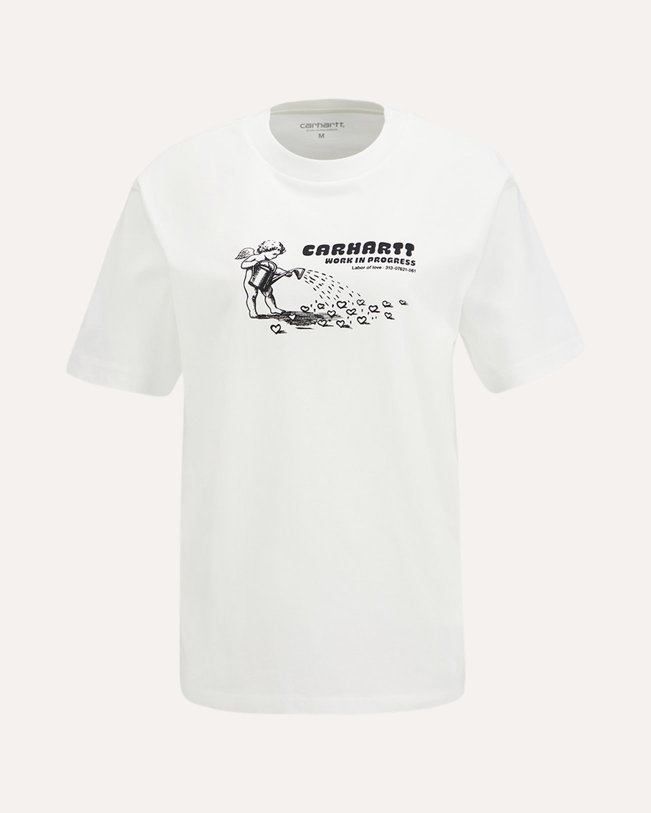 Carhartt W' S/S Bumper Sticker T Shirt WIT 1