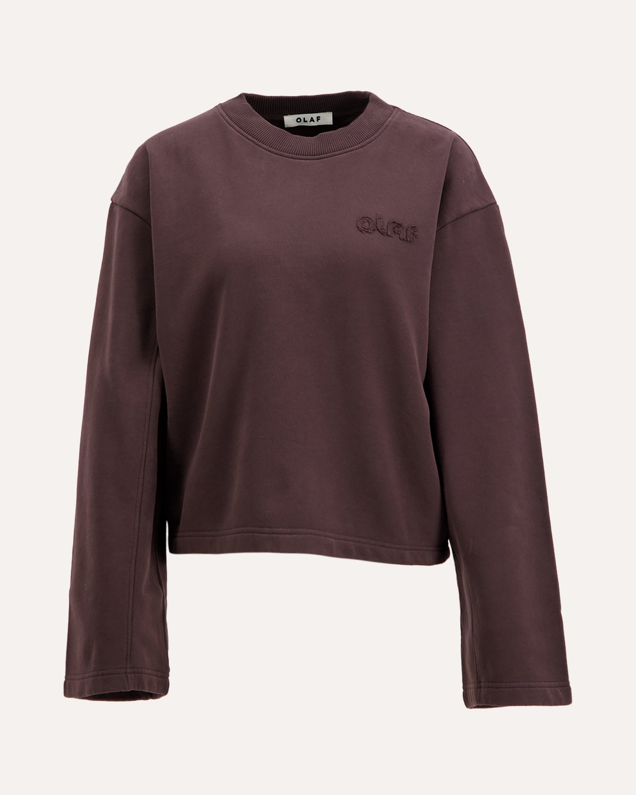 OLAF Retro Logo Crewneck DONKERBRUIN 1