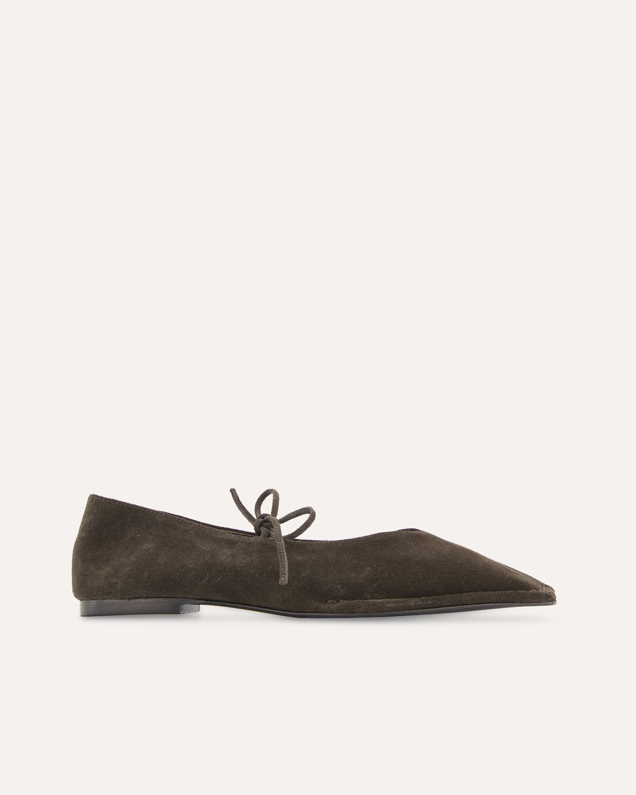 Alohas Sway Suede Coffee Brown Leather Ballet Flats DONKERBRUIN 1