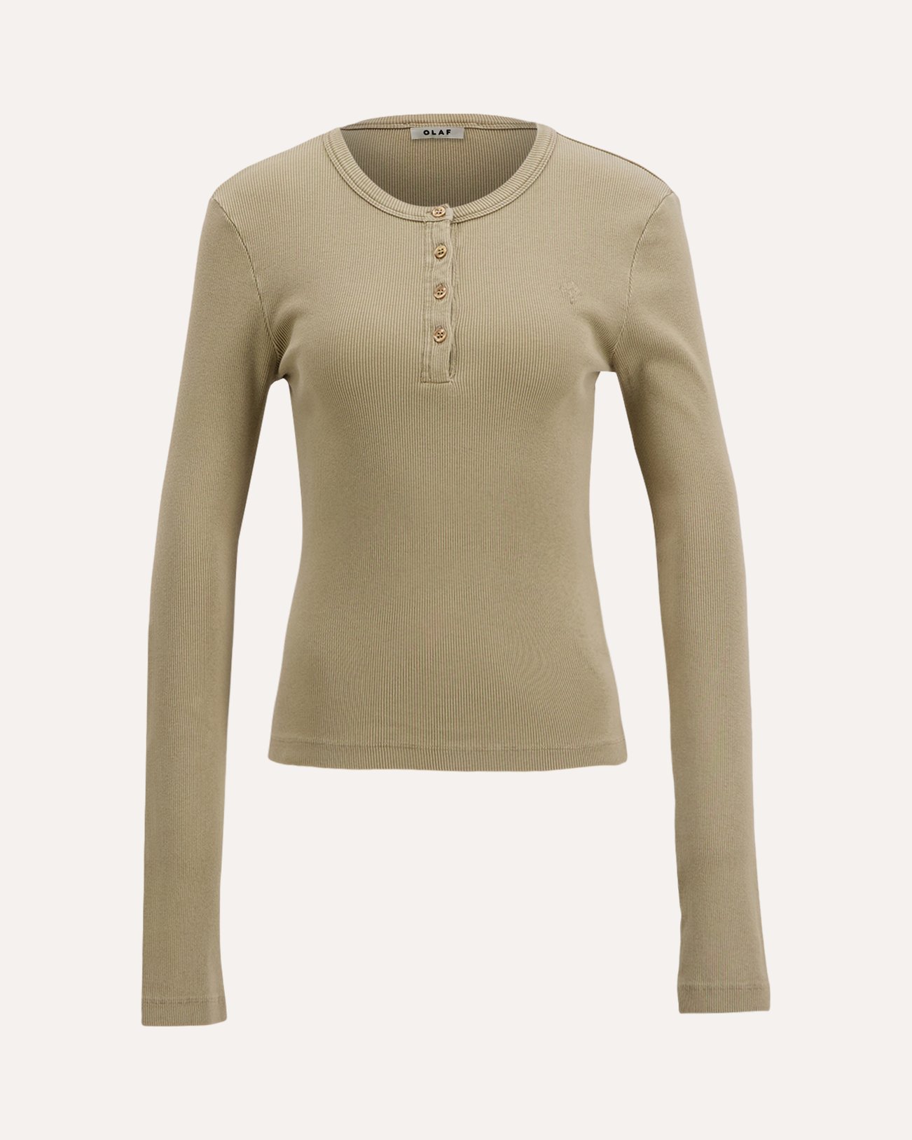 OLAF Monogram Washed Henley Top BRUIN 1
