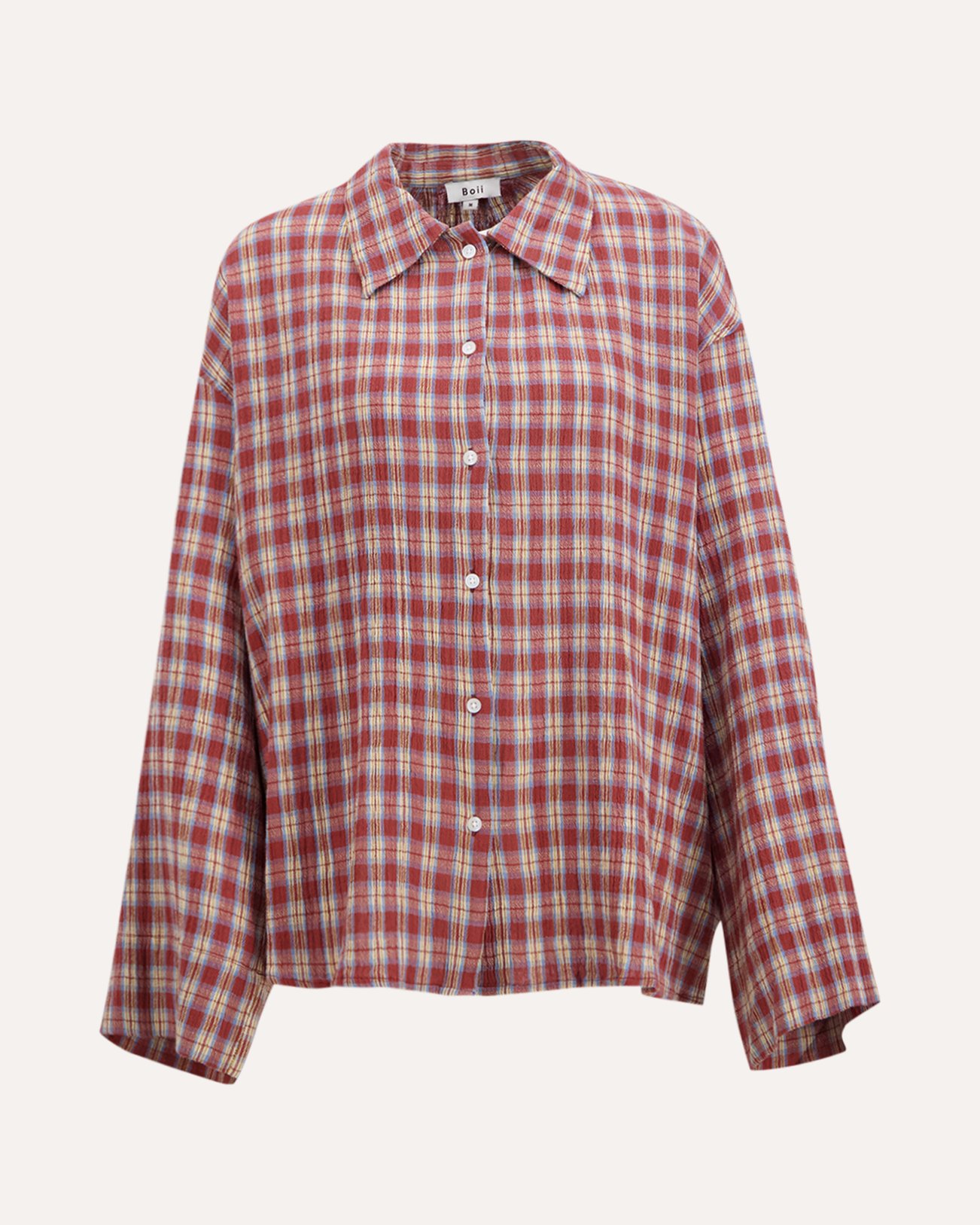 Boii Studios Tinsi Check Shirt ROOD 1