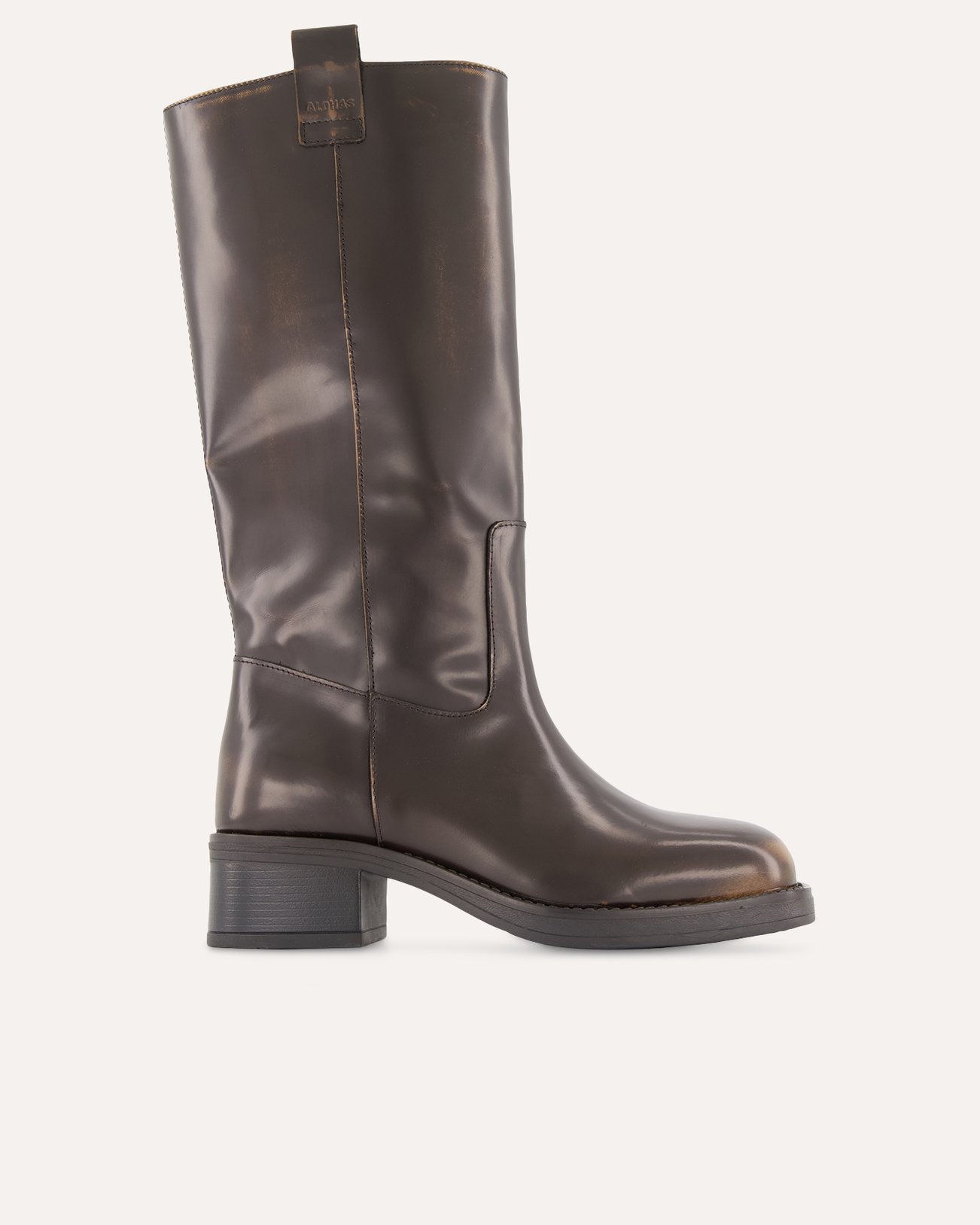 Alohas Sajan Vintage Effect Brown Leather Boots BRUIN 1