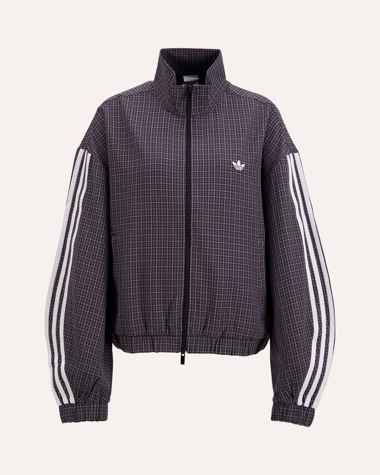 adidas Badigirl Checks Track Top ZWART 1