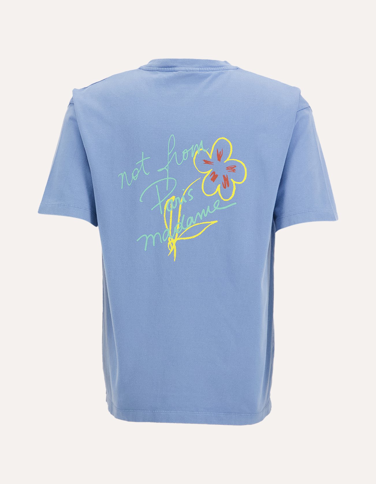 Drole de Monsieur Esquisse Slogan T-shirt LICHTBLAUW 1