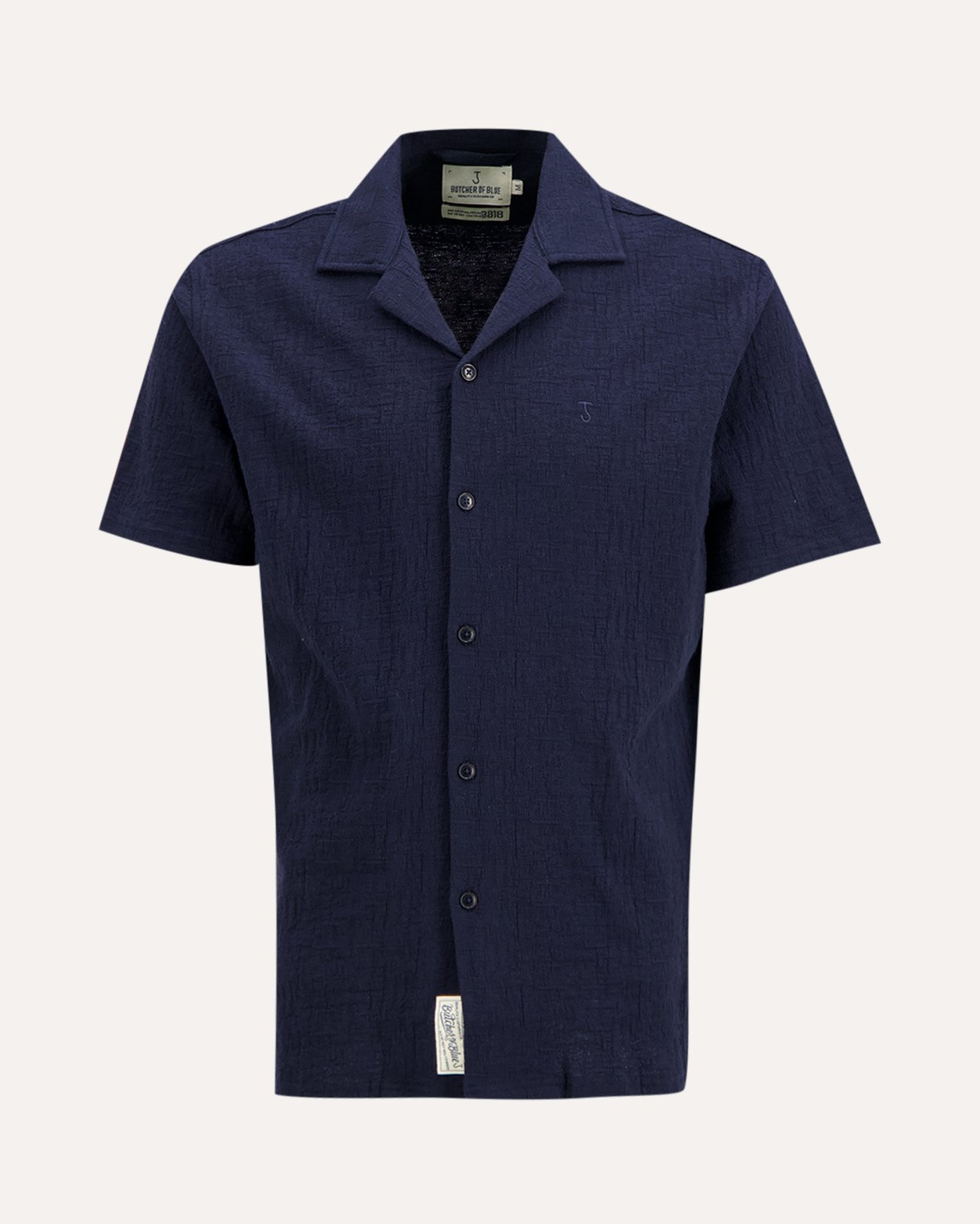 Butcher of Blue Ripley Structure Shirt DONKERBLAUW 1