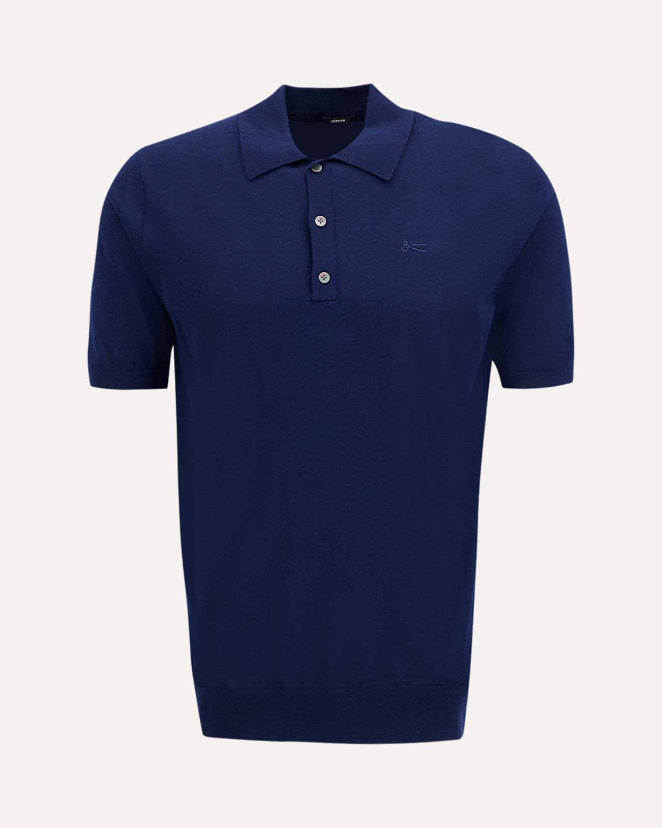 Denham Knitted Polo Xfm DONKERBLAUW 1