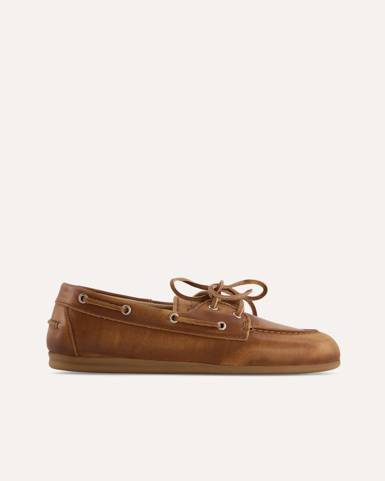 Posa Boat Loafer Brushed - Leather BRUIN 1