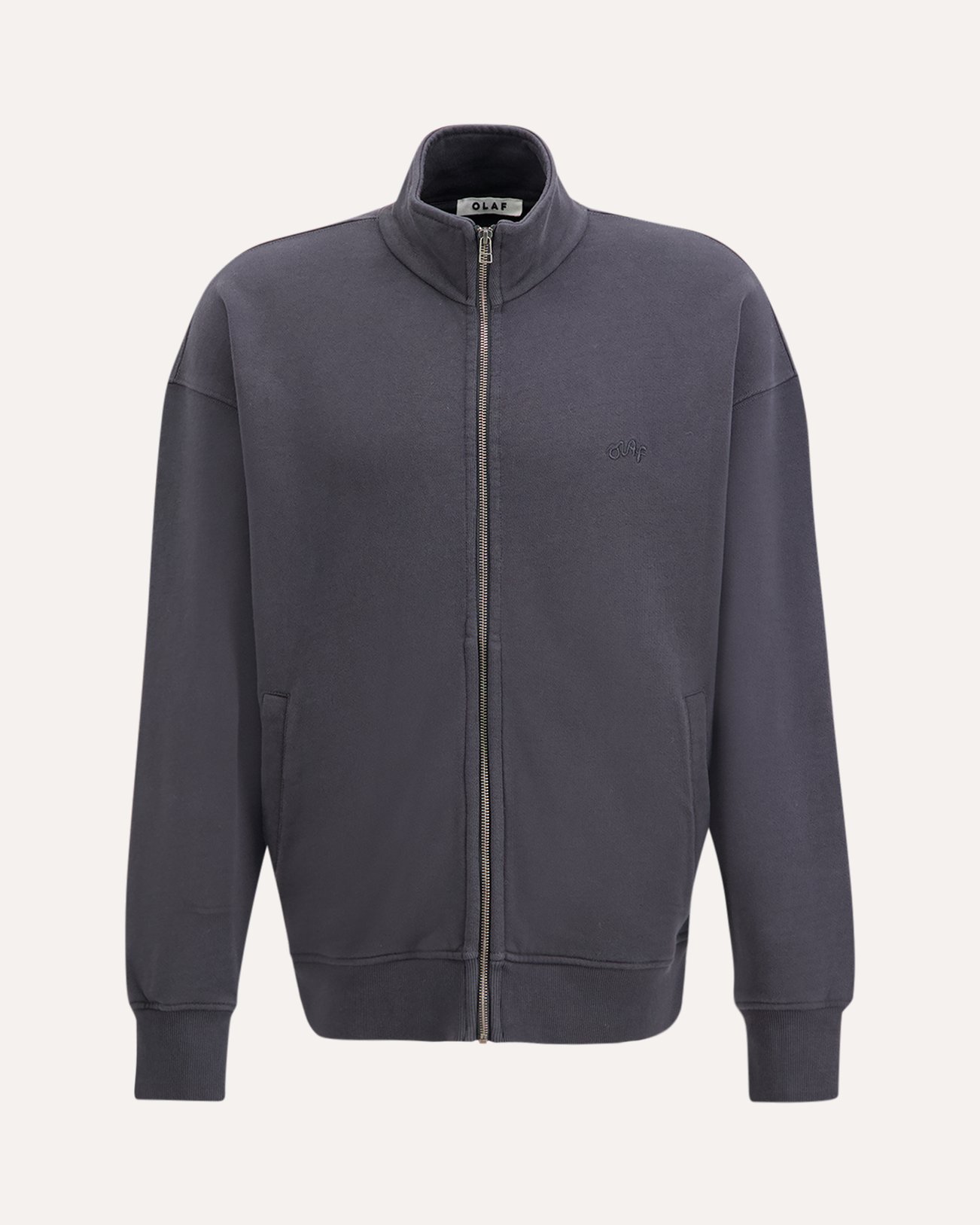 OLAF Signature Logo Zip Mockneck ZWART 1