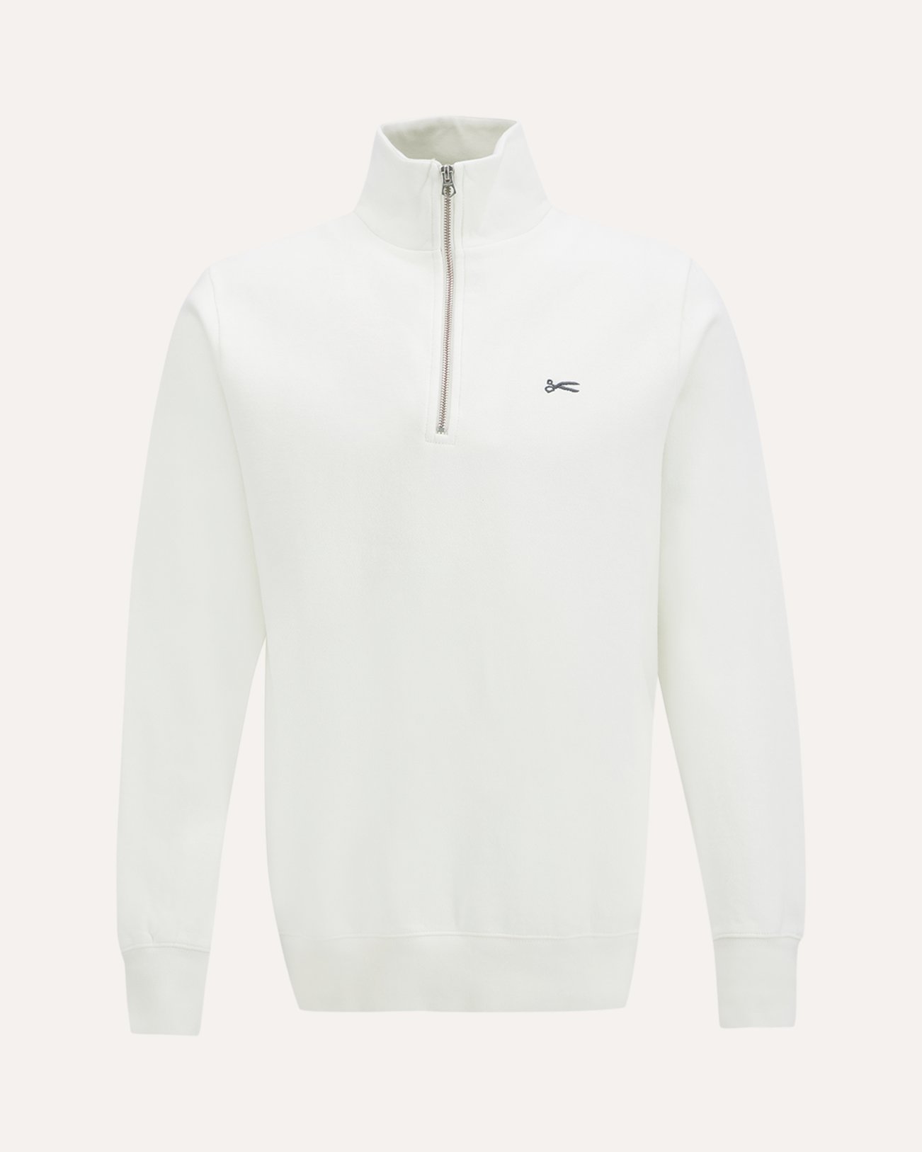 Denham Scissor Half Zip Gdbs CREME 1