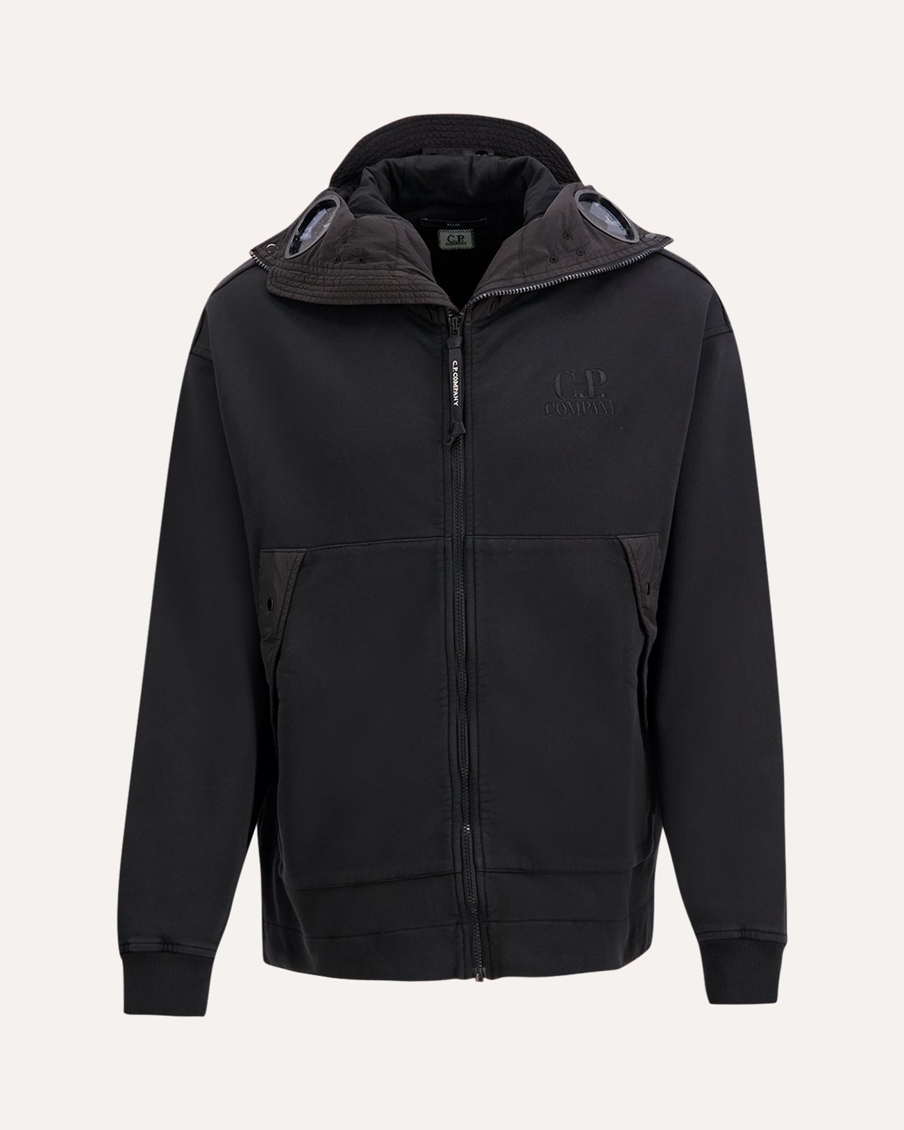 C.P. Company Hooded Open ZWART 1