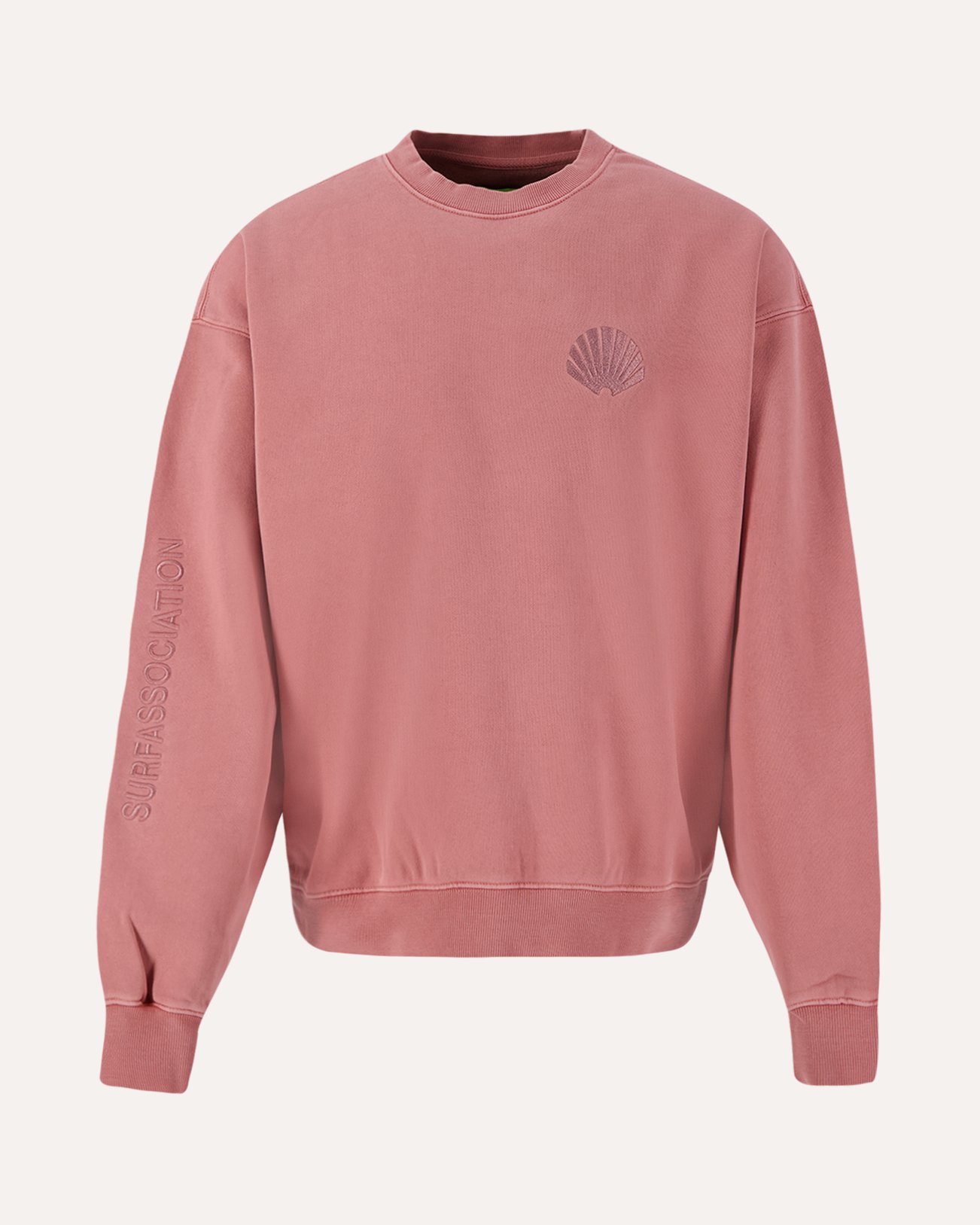 New Amsterdam Surf Association Logo Crewneck Tonal/Cameo Brown ROSE 1