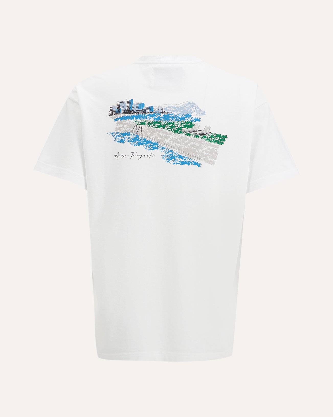 Ange Projects Postcard T Shirt WIT 1