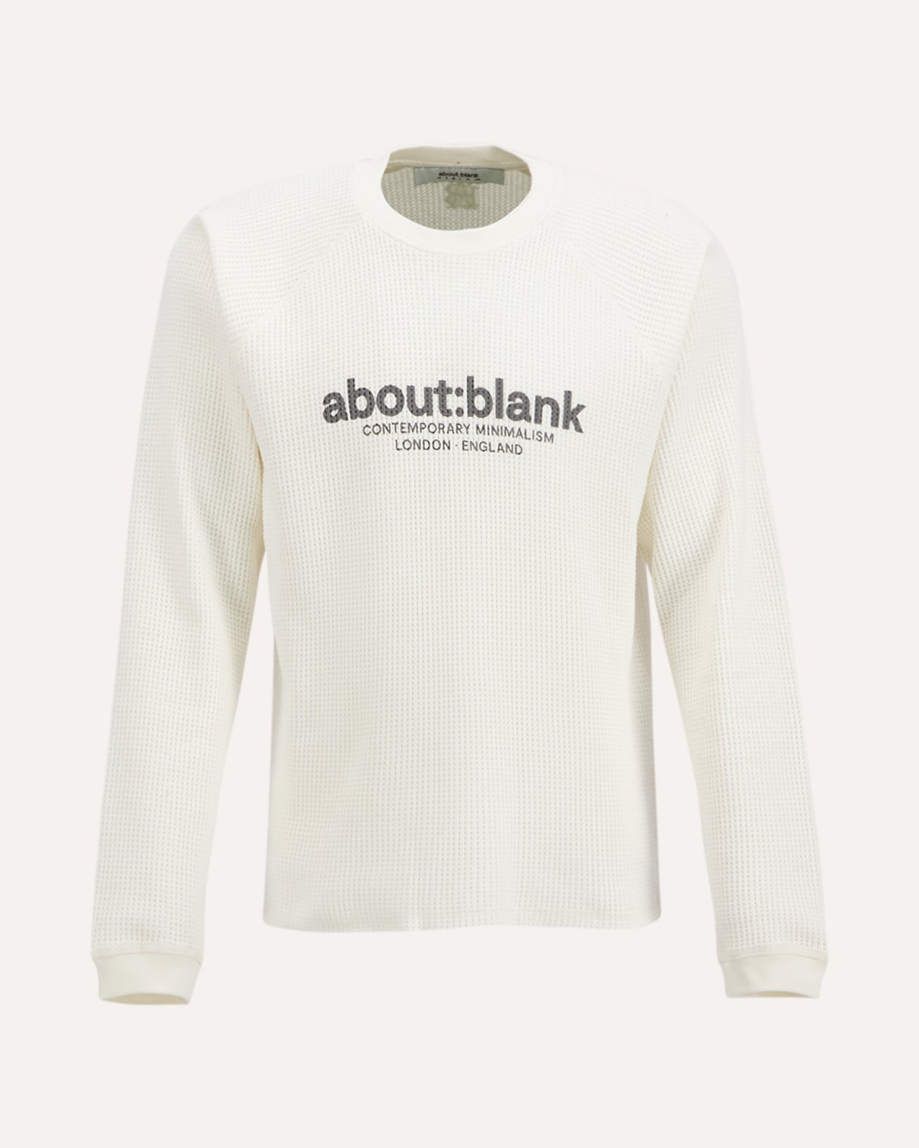 about:blank Garcon Long Sleeve Waffle BEIGE 1