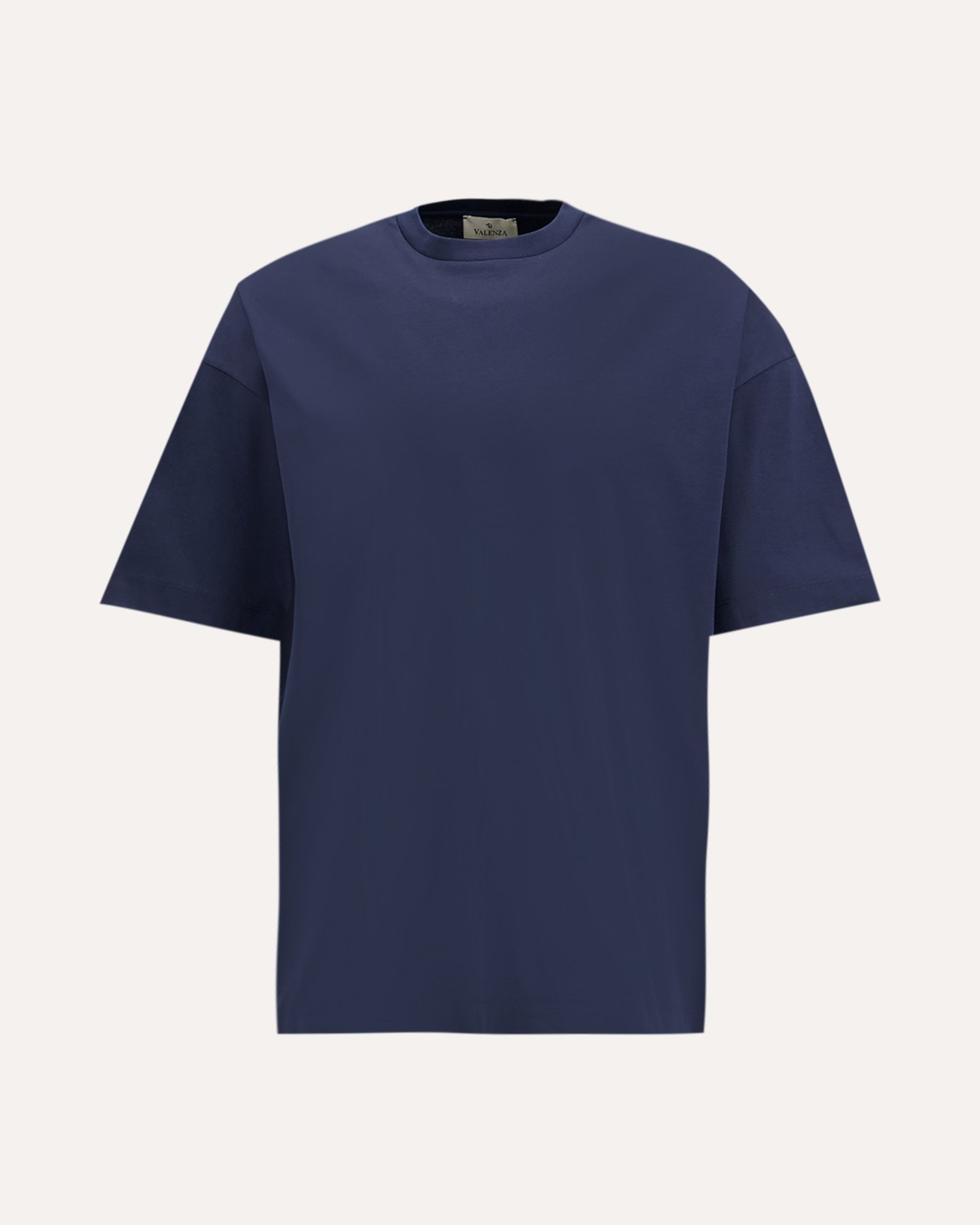 Valenza Interlock Supima Oversized T-Shirt DONKERBLAUW 1