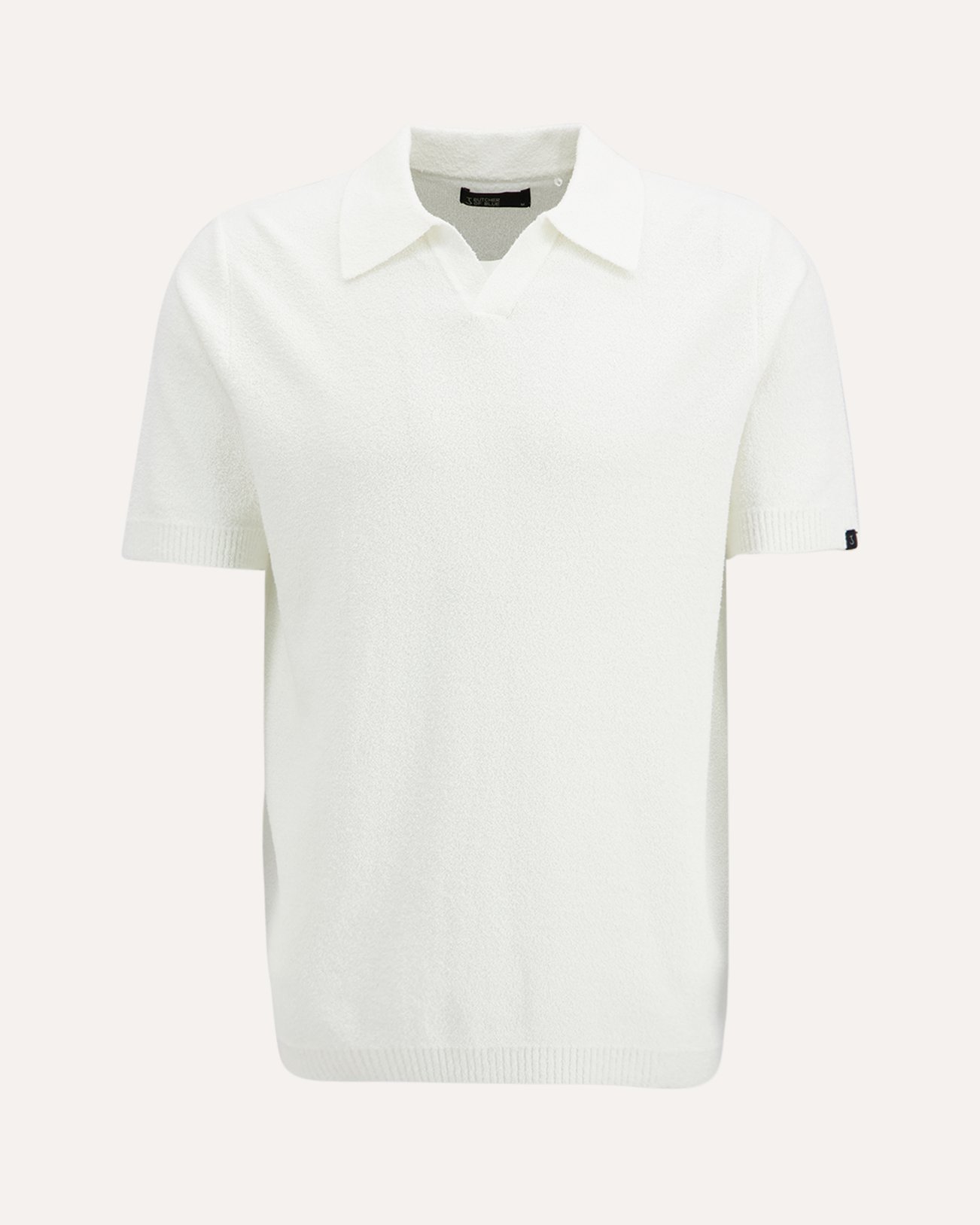 Butcher of Blue Boucle Knit Polo WIT 1