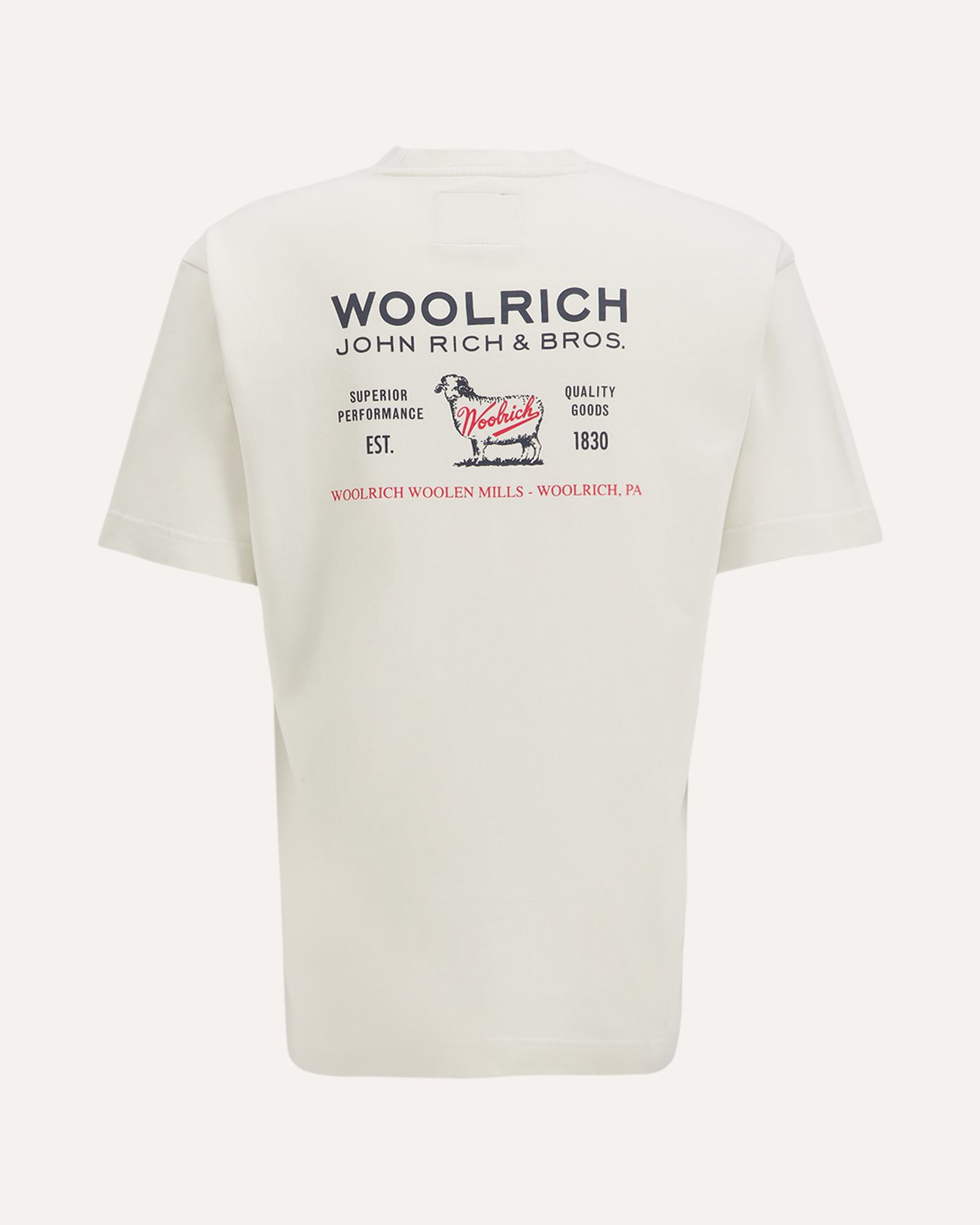 Woolrich Heavy Jersey Graphic T Shirt WIT 1