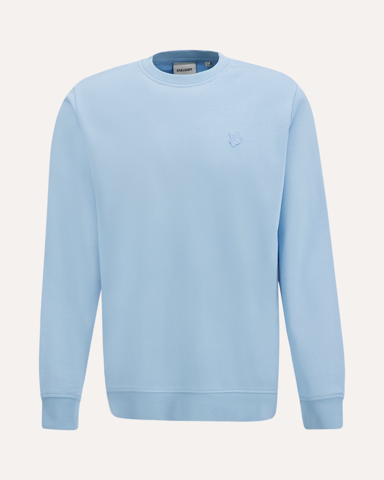 Lyle & Scott Superfine Crew Neck Sweatshirt LICHTBLAUW 1