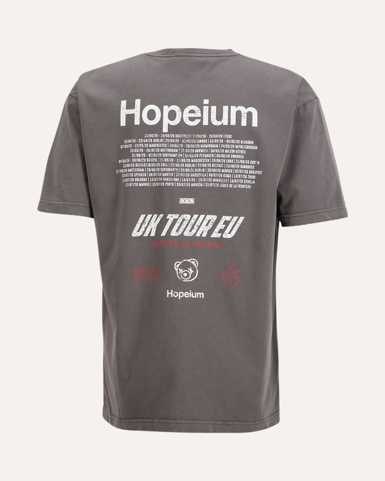 Hopeium Tour Tee S/S Washed GRIJS 1
