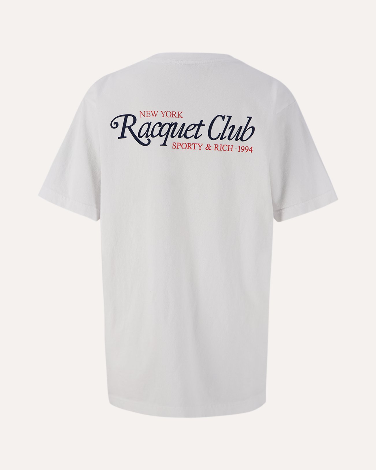 Sporty & Rich 94 Racquet Club T-Shirt White/Navy/Bright Red WIT 1