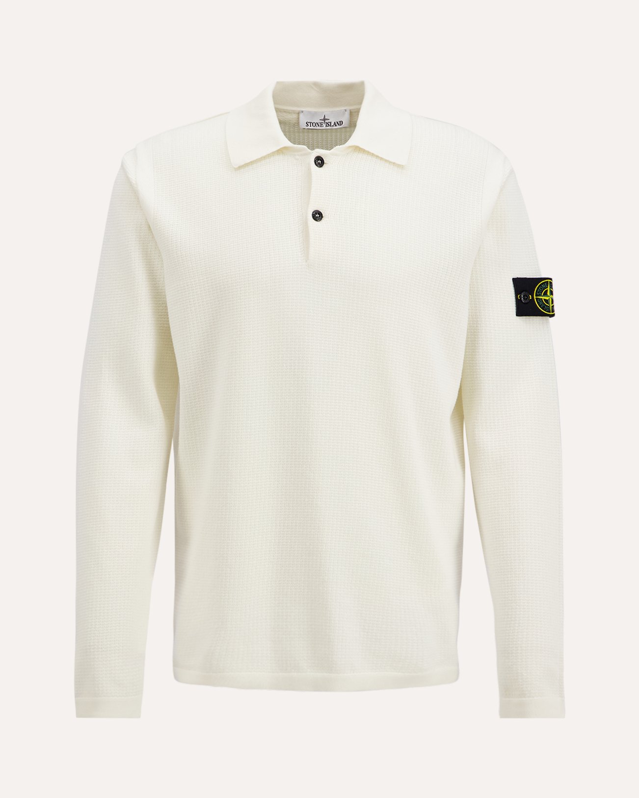 Stone Island S01B2 Polo Lange Mouw CREME 1
