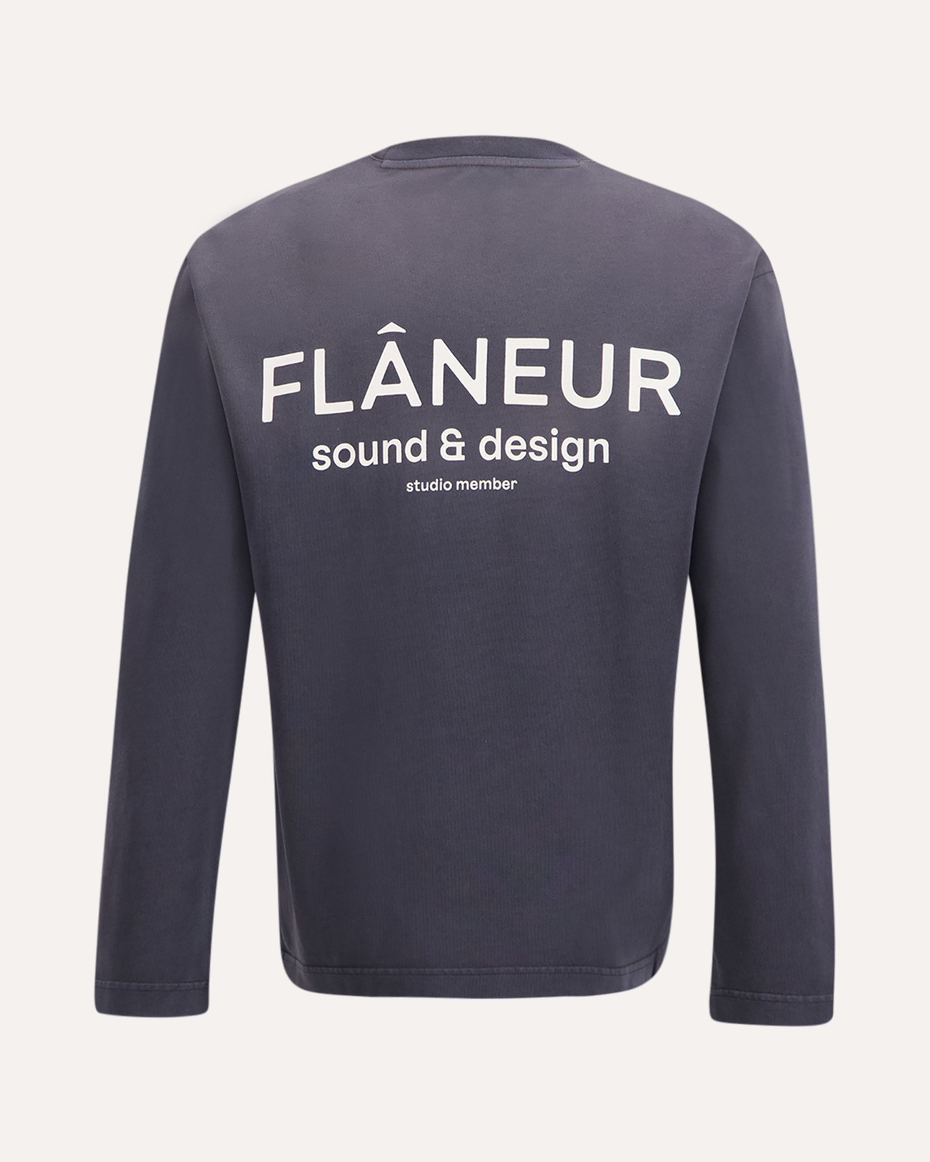 Flaneur Sound & Design Long Sleeve Washed ZWART 1