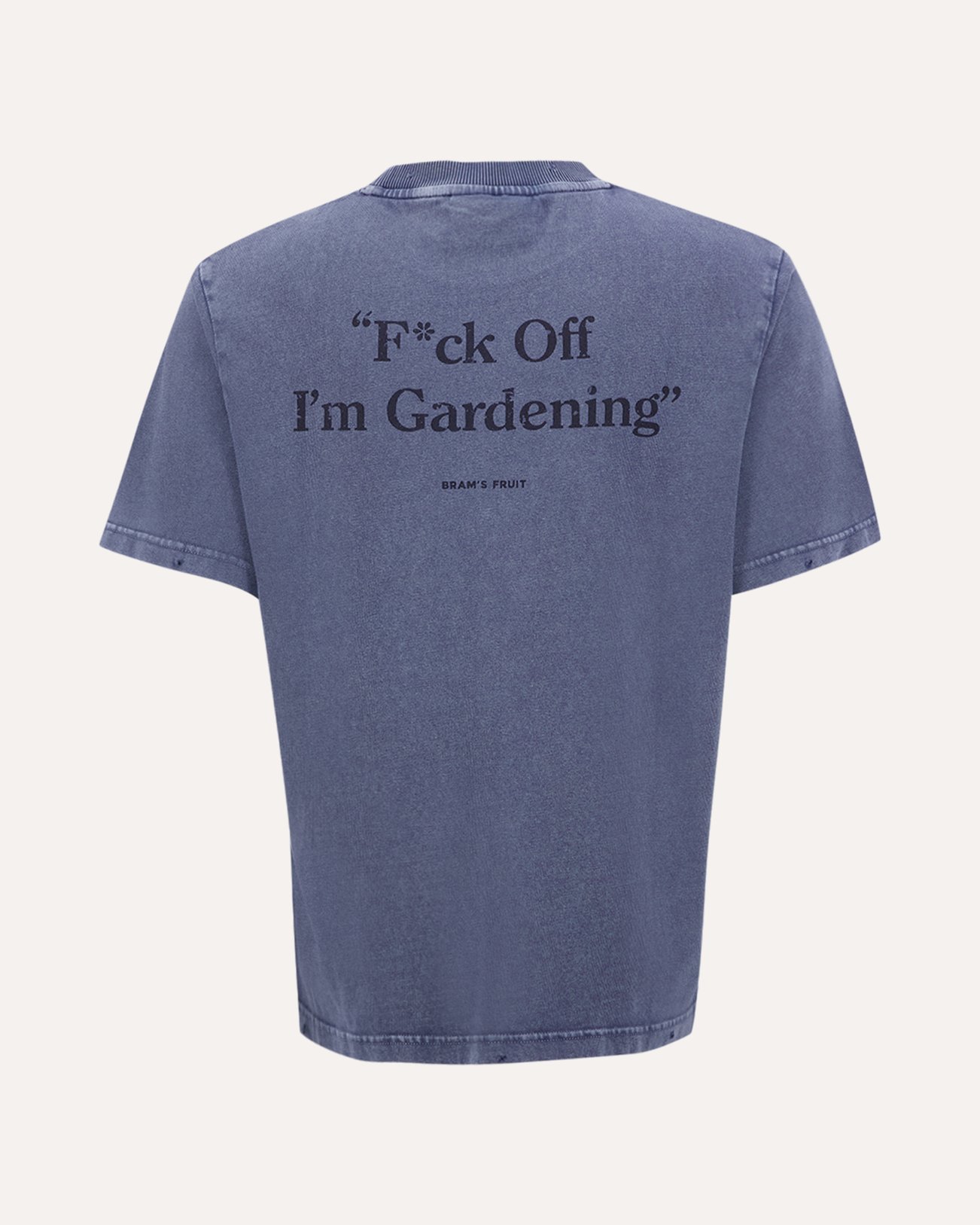 Brams Fruit Distressed F*Ck Off T-Shirt BLAUW 1