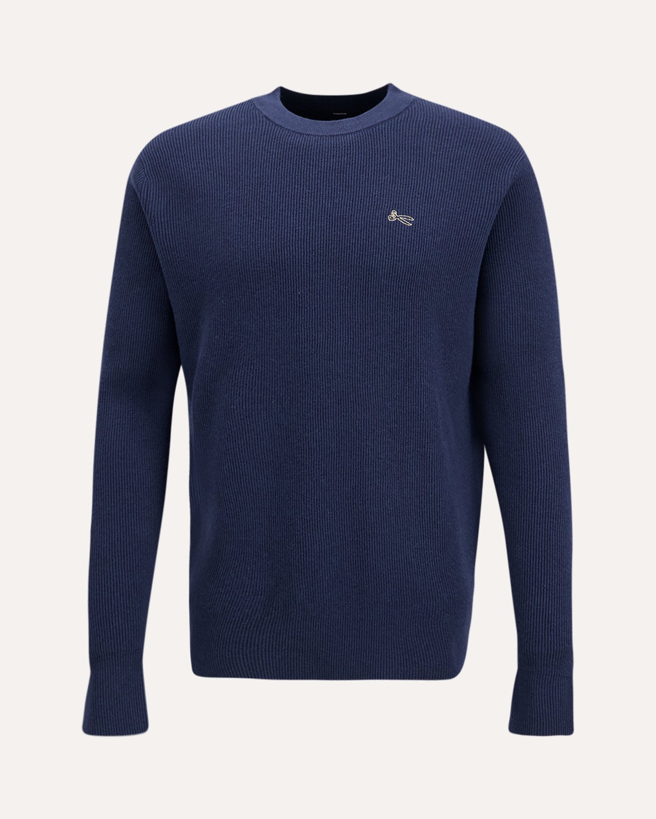 Denham Scissor Knitted Crewneck Llw DONKERBLAUW 1